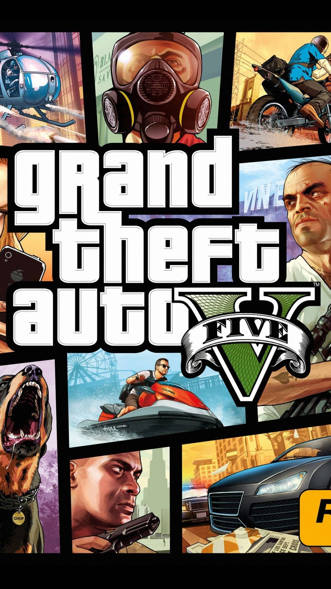 GTA 5 手機拼貼海報 壁紙