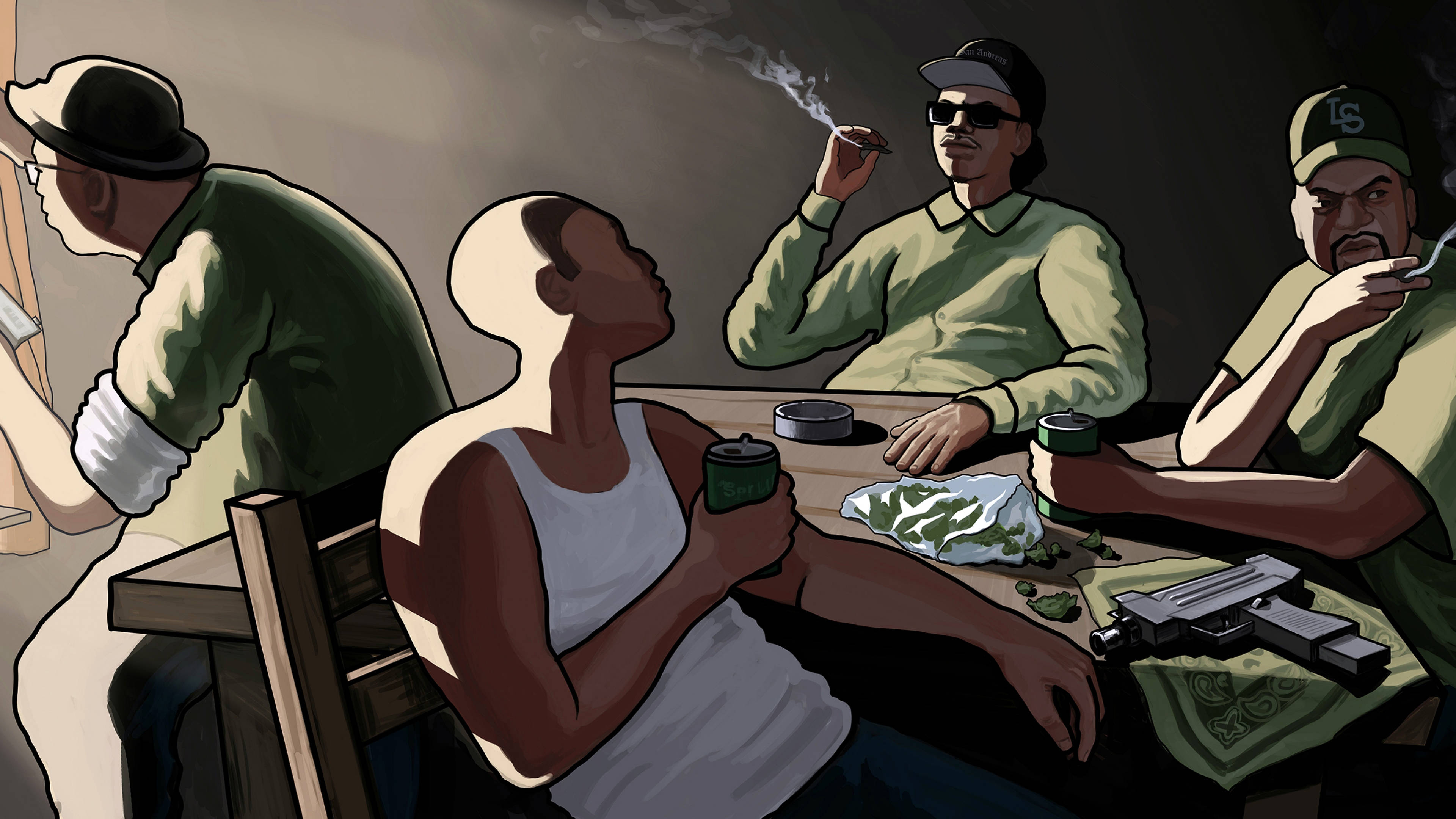 GTA SA 4K 幫派會議 壁紙