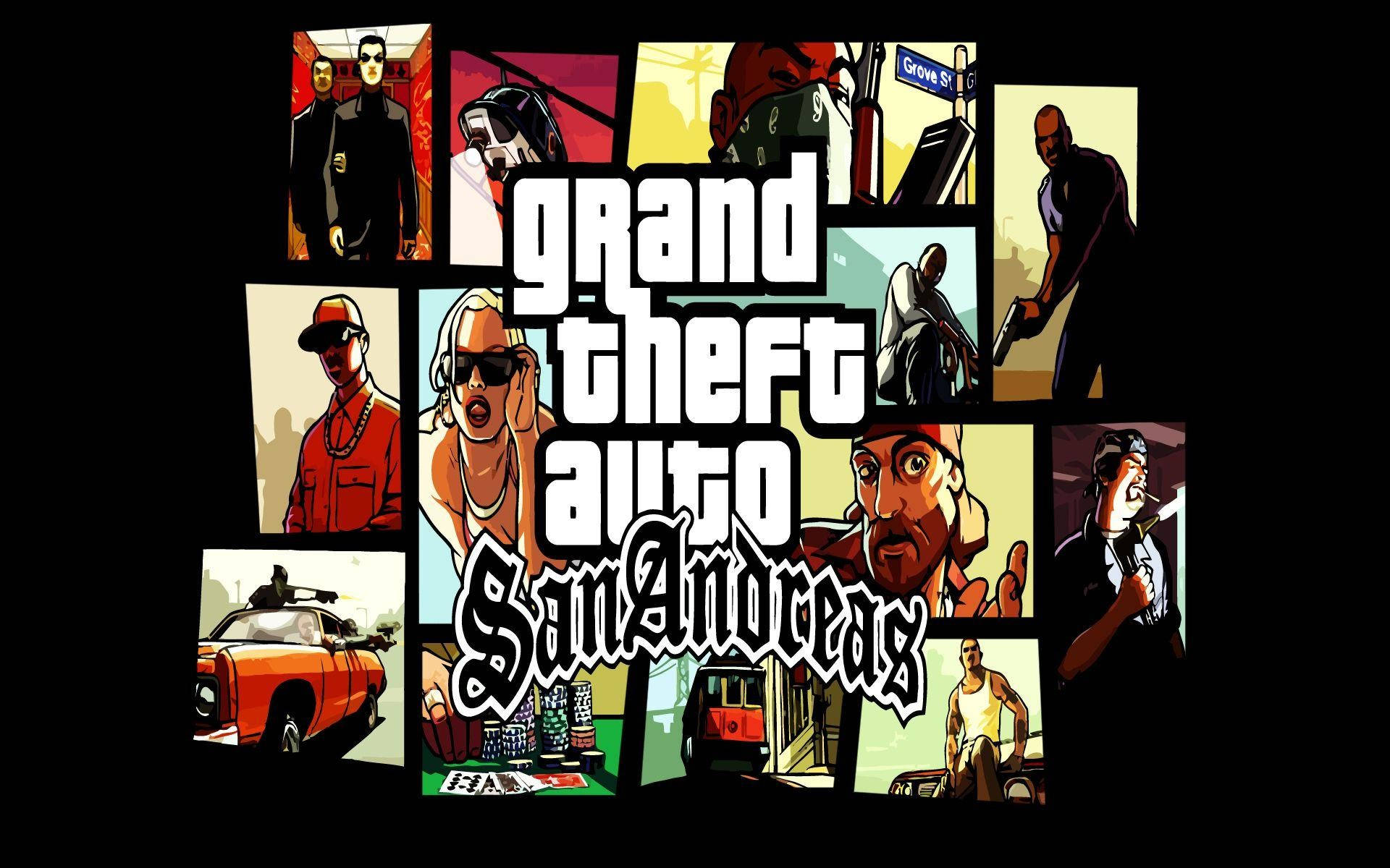GTA SA 4K 拼貼海報 壁紙