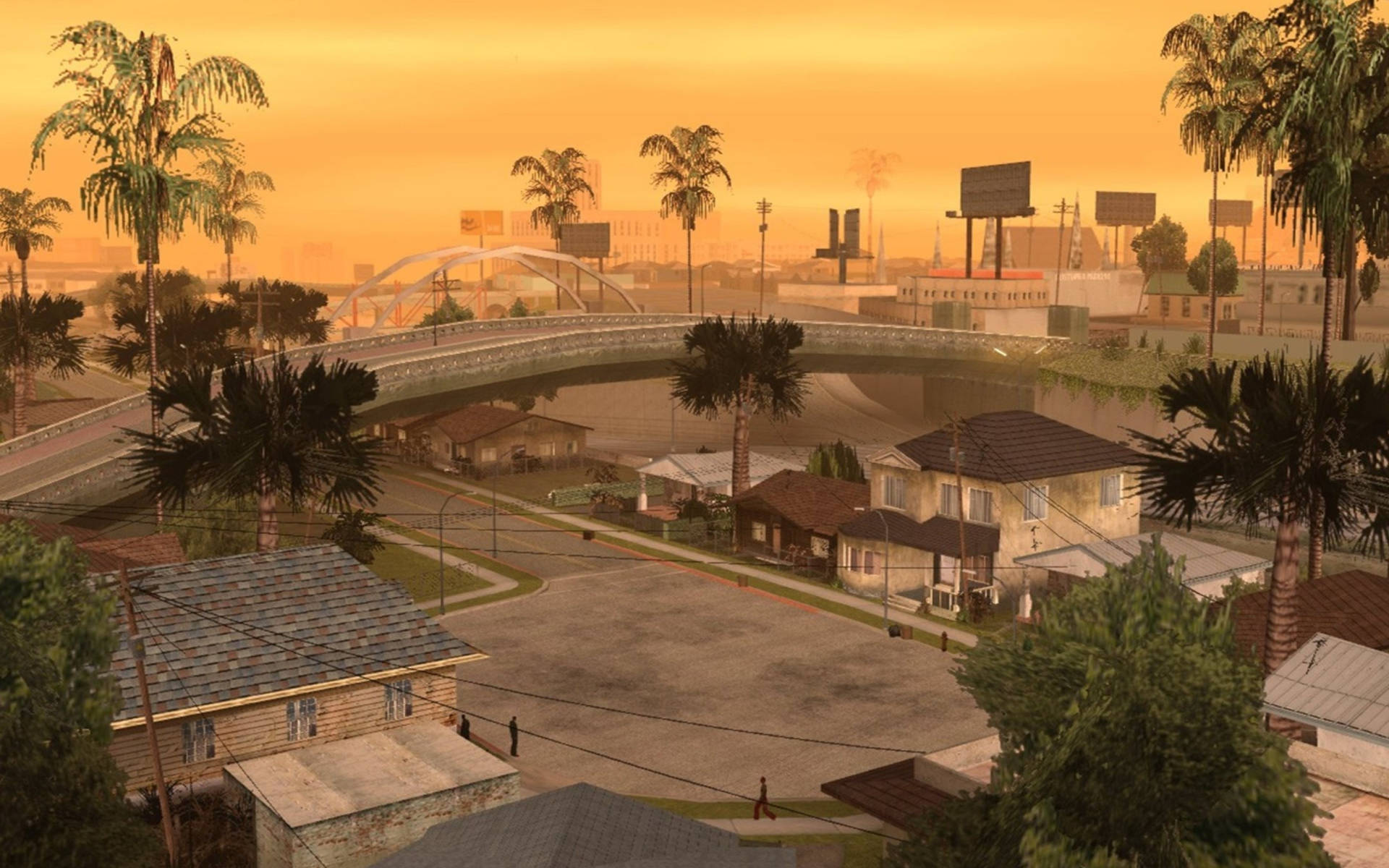 GTA SA 4K 小鎮日落 壁紙