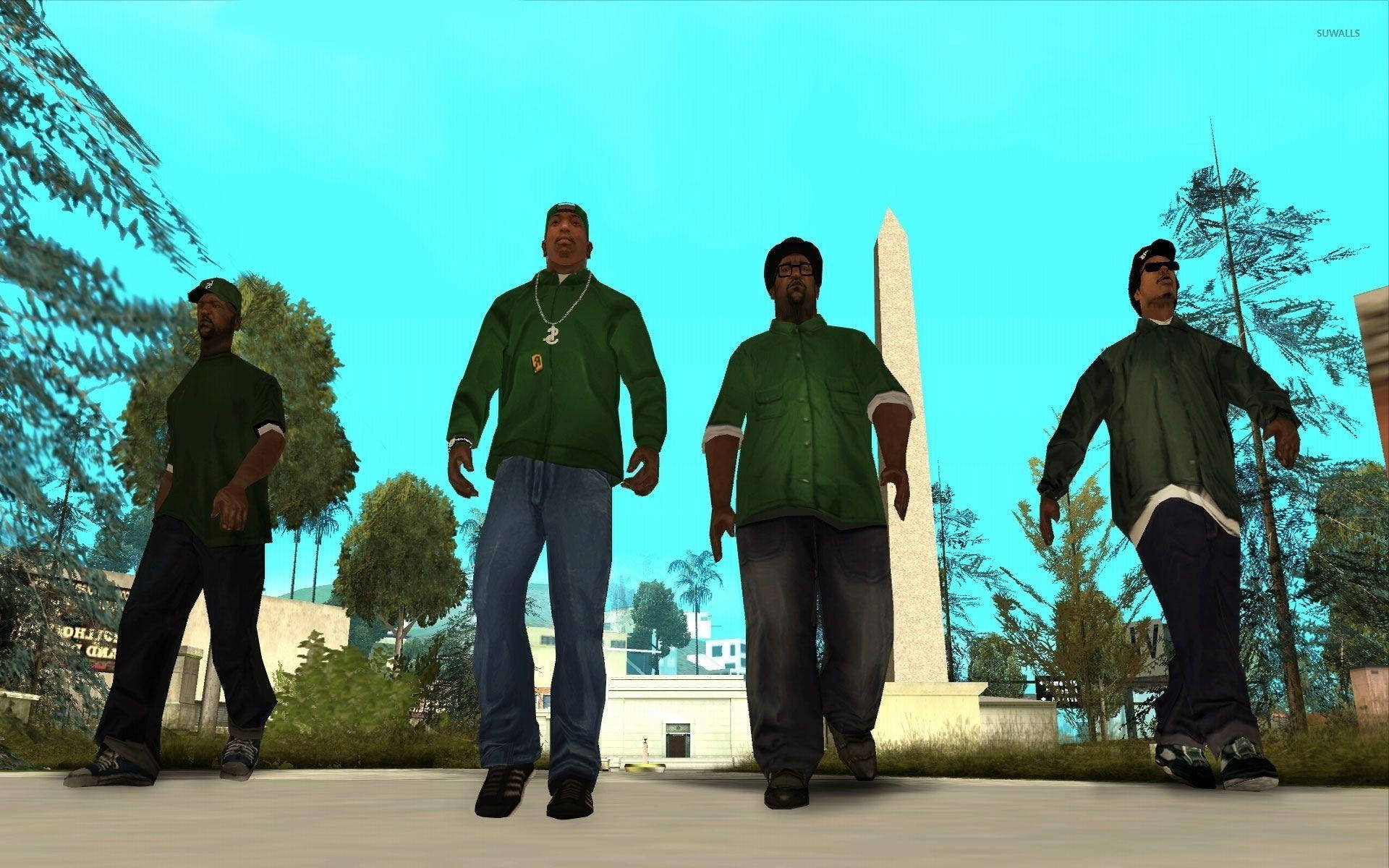 GTA SA 4K 葛洛夫街幫派 壁紙