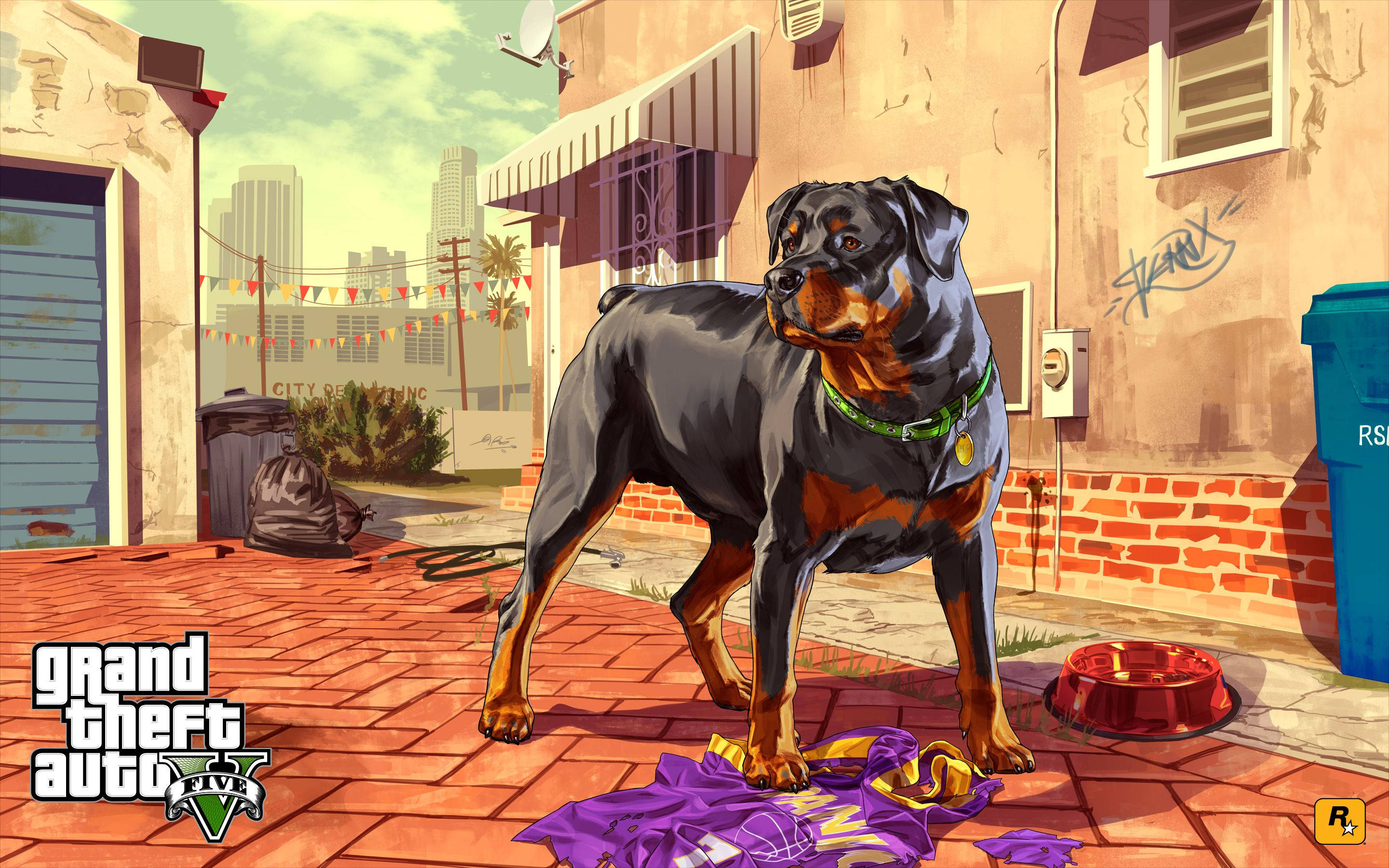 GTA聖安地列斯4K：鬥牛犬小查 壁紙