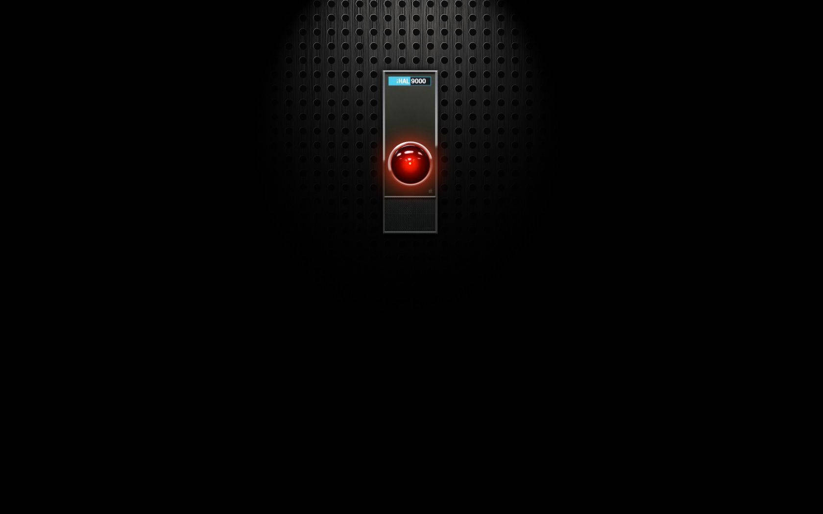 Hal 9000 黑色渐晕背景 壁紙