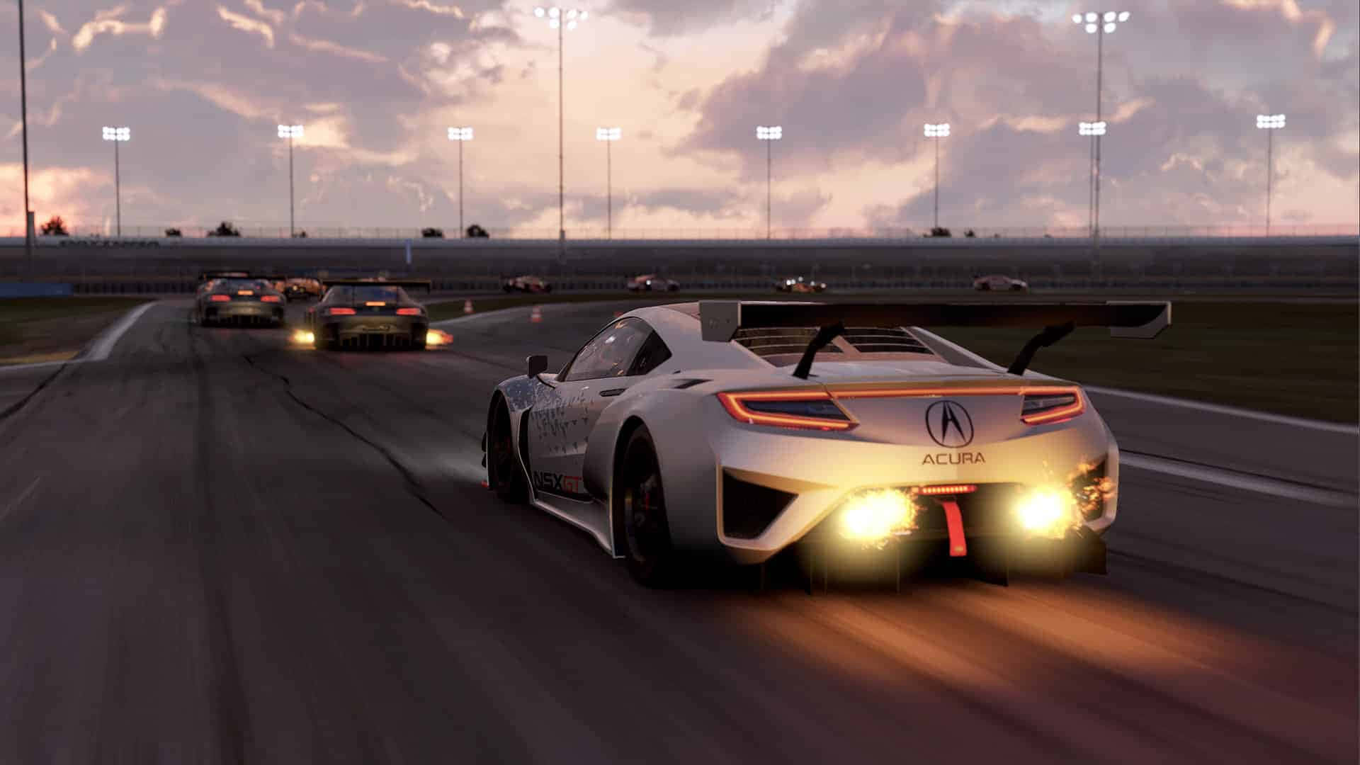 HD Project Cars 白色跑车公路背景 壁紙