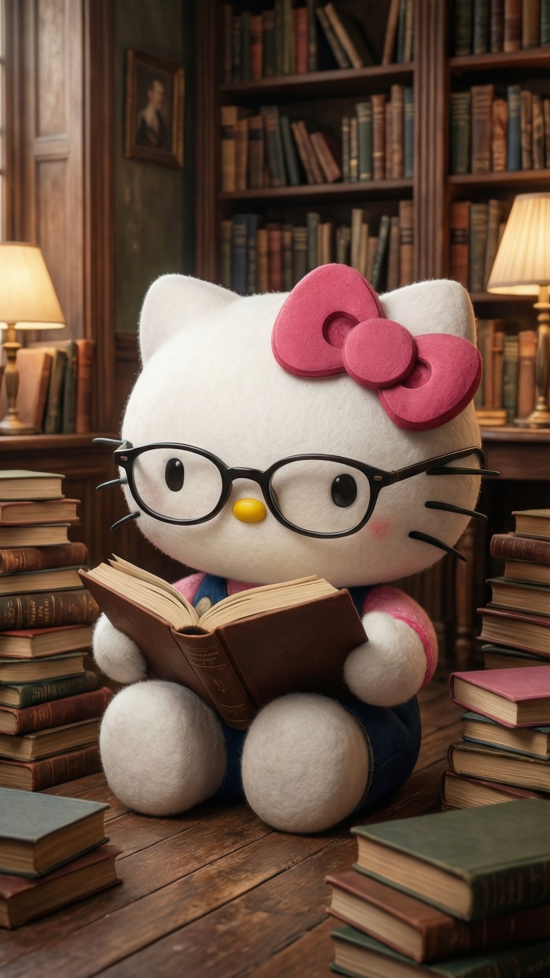 Hello Kitty 閱讀時光 壁紙
