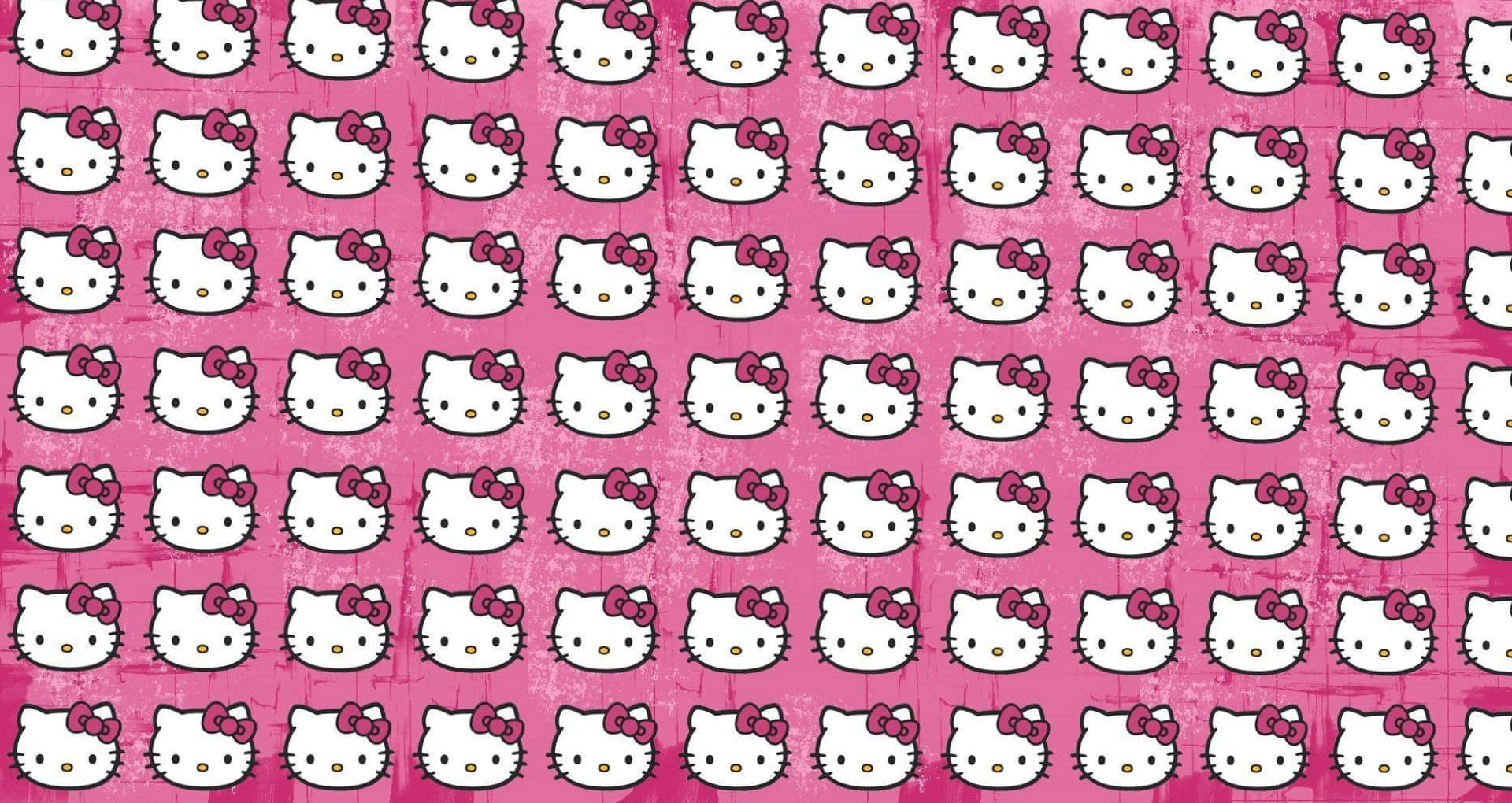 Hello Kitty 筆電粉紅拼貼 壁紙