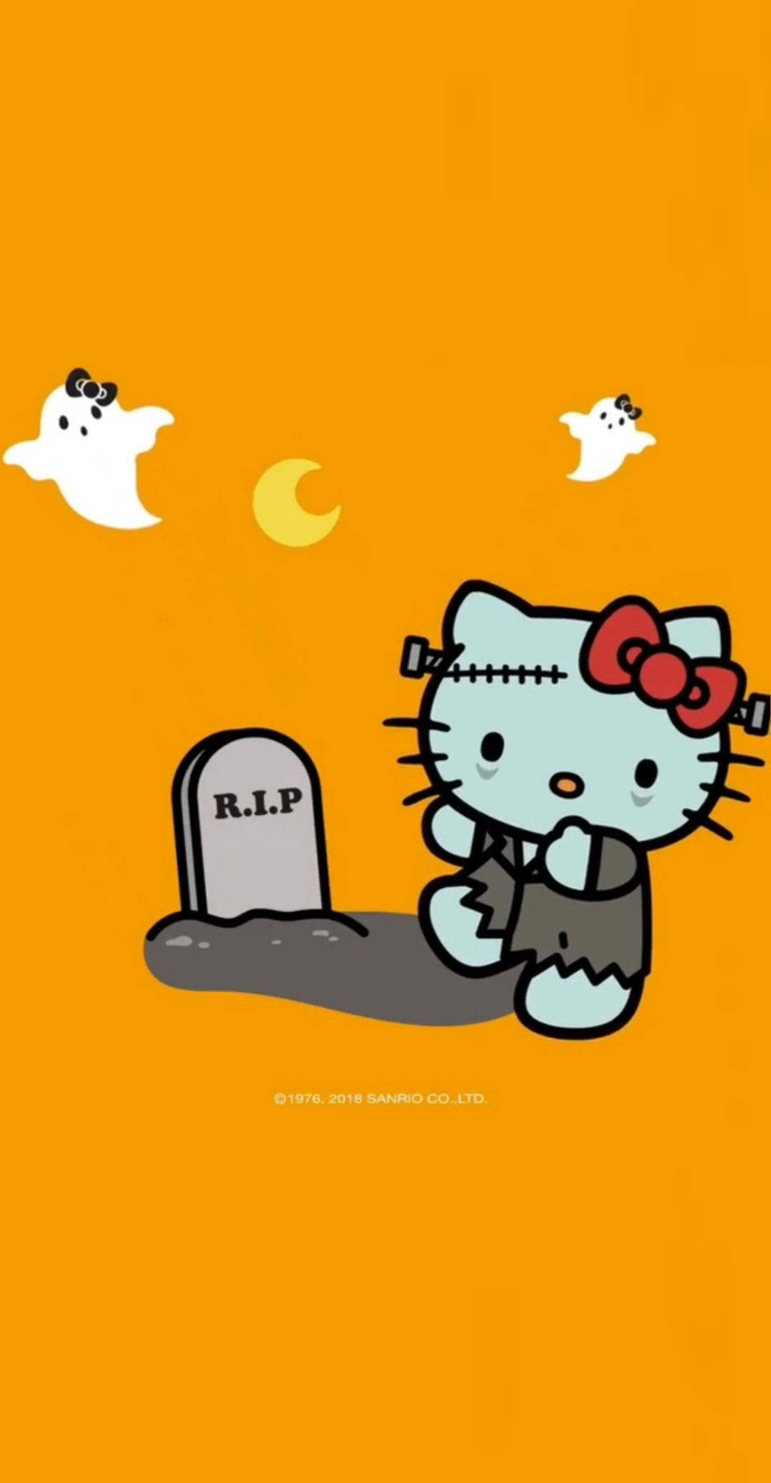 Hello Kitty 萬聖節墓地 壁紙