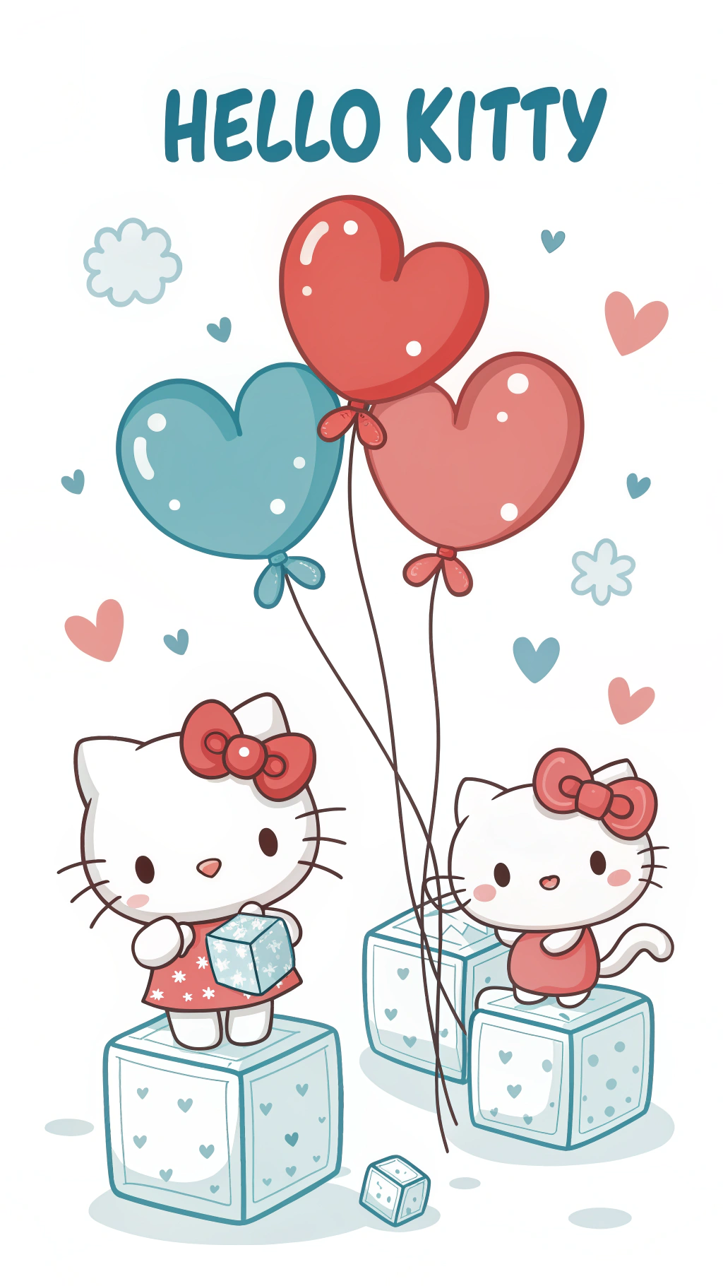 Hello Kitty的情人節驚喜 壁紙