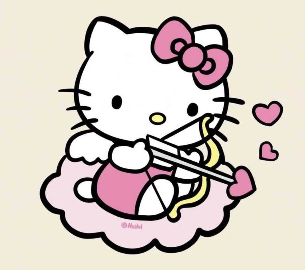 愛神丘比特造型Hello Kitty頭像 壁紙