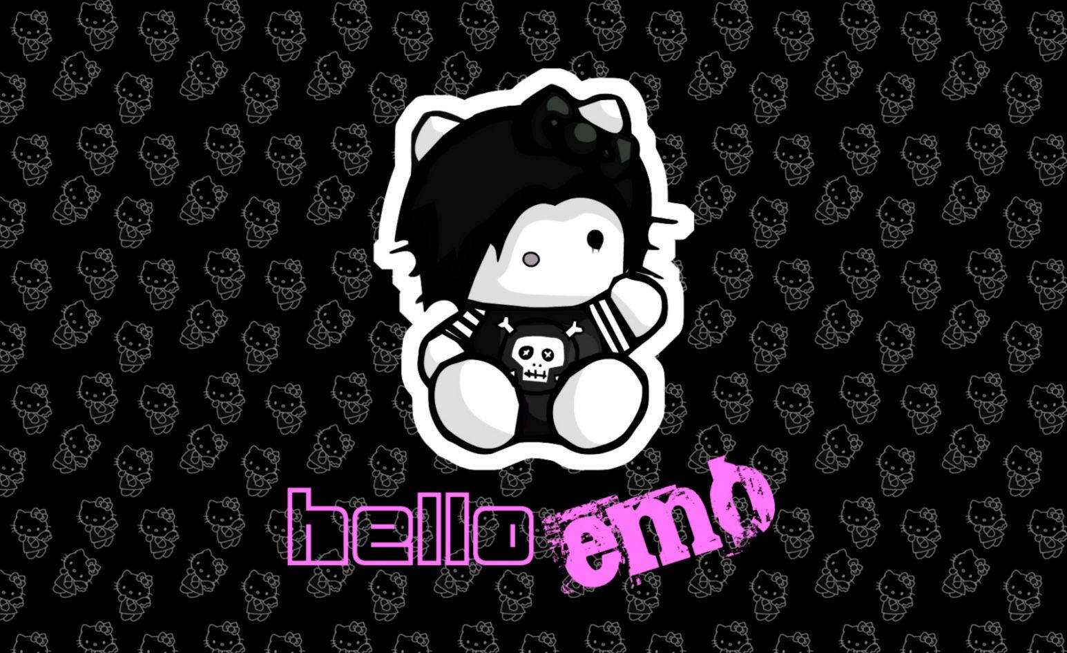 Hello Kitty 可愛暗黑風 壁紙