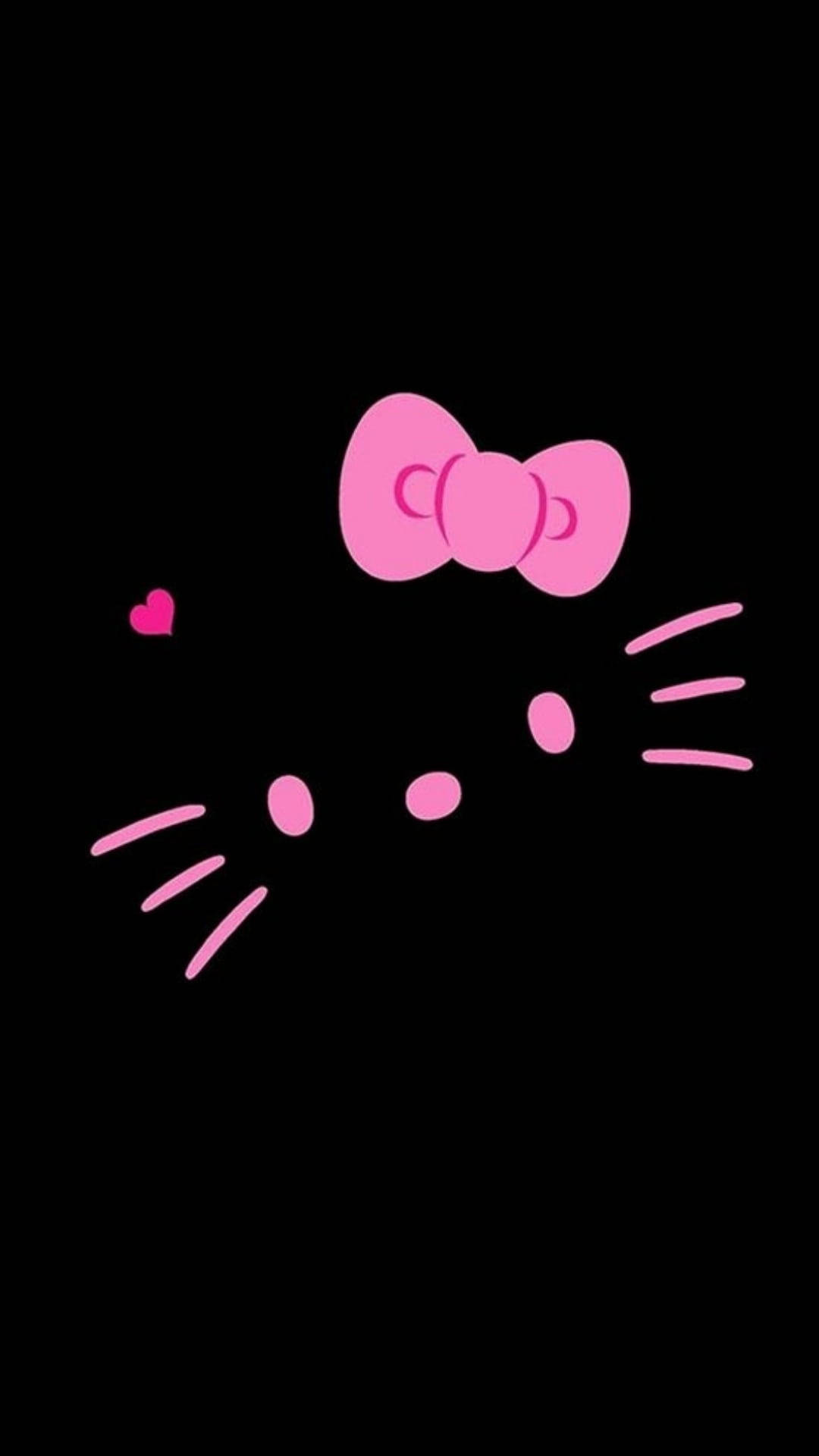 黑色Hello Kitty脸部细节 壁紙