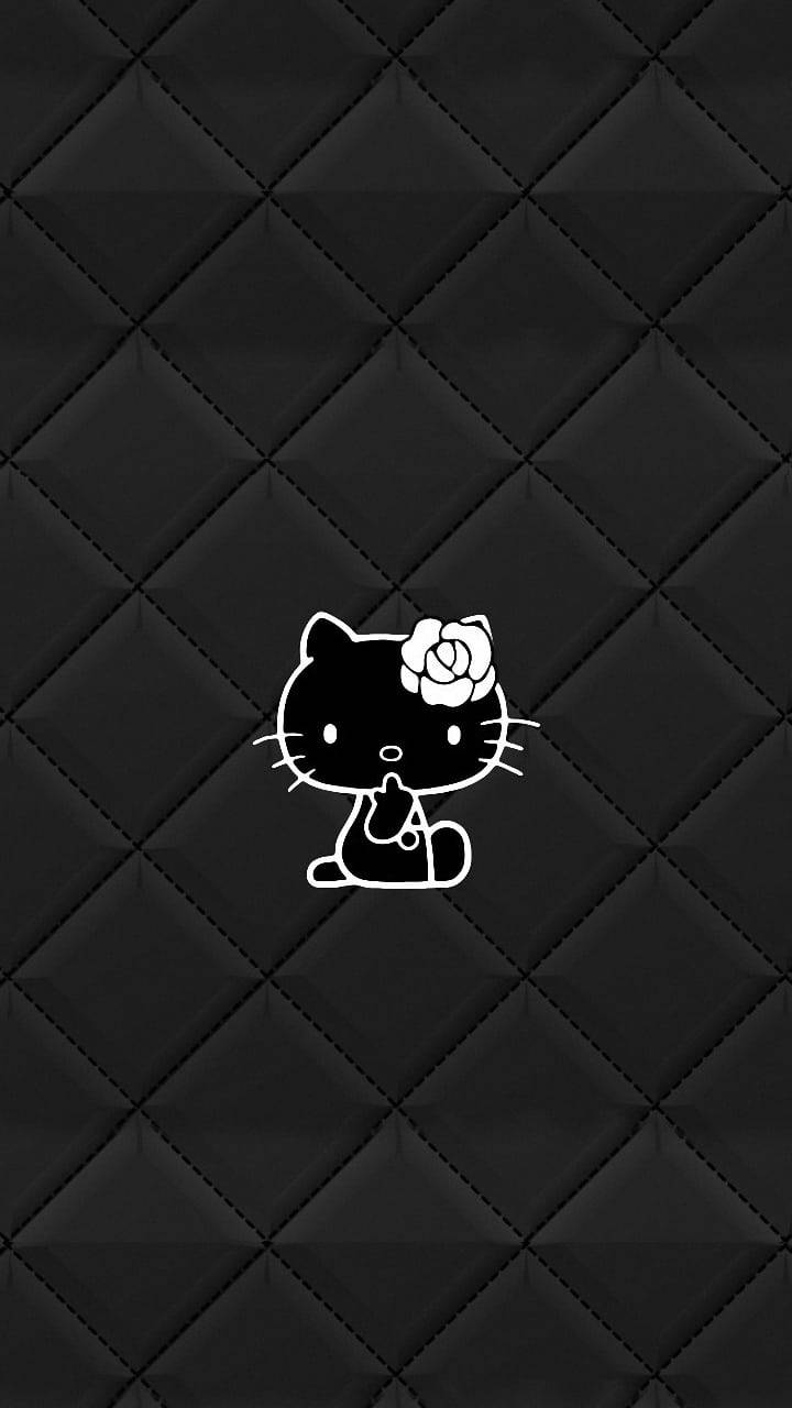 優雅黑色Hello Kitty 壁紙