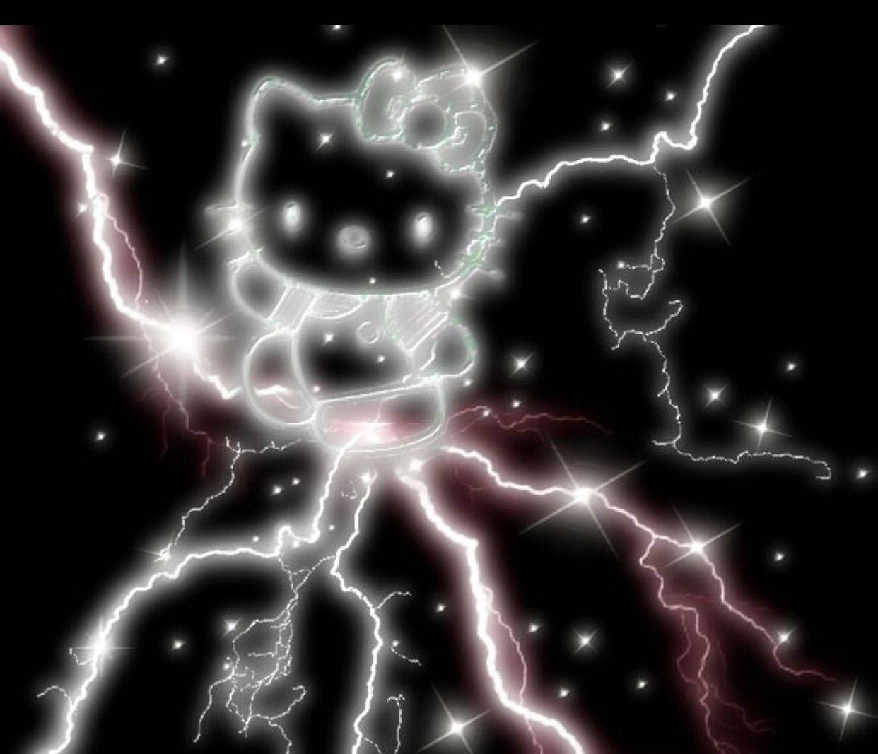 Hello Kitty 雷霆頹廢風格頭像 壁紙