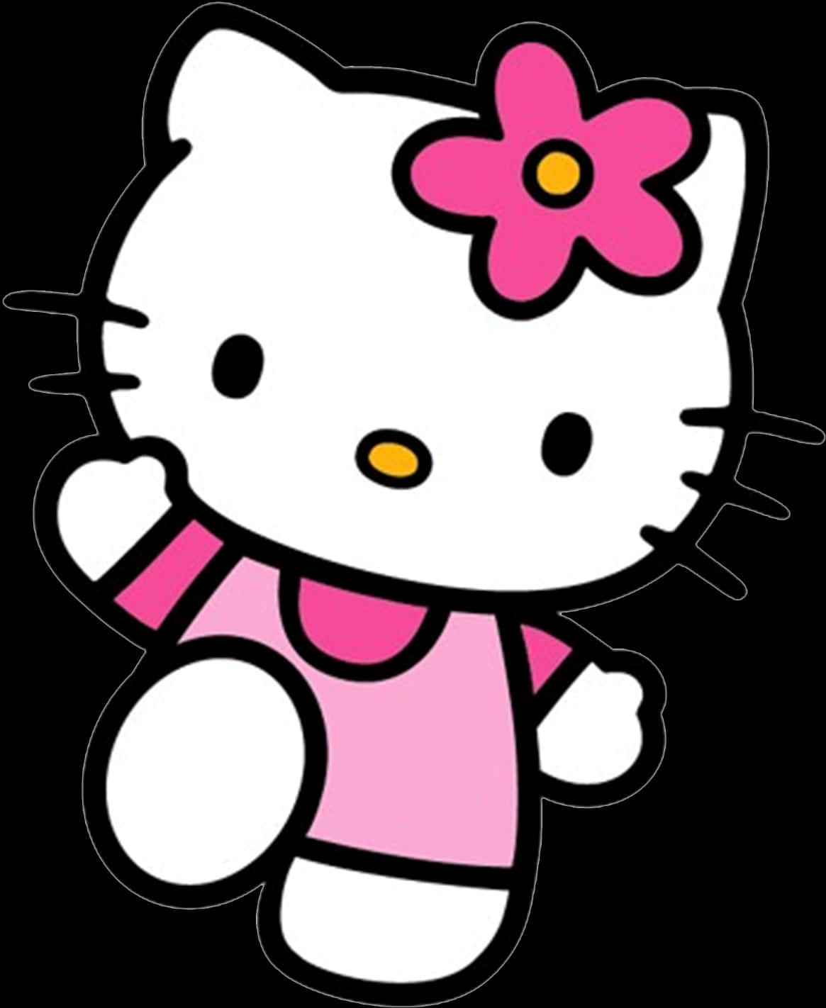 Hello Kitty 粉色花朵装扮 壁紙