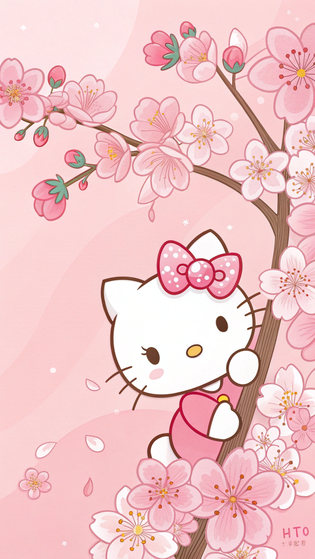 可愛Hello Kitty的秘密花開 壁紙