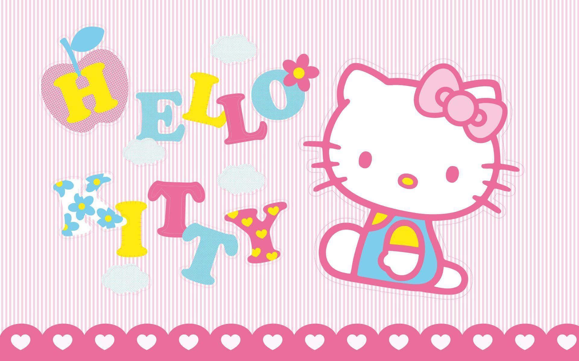 繽紛Hello Kitty海報背景 壁紙