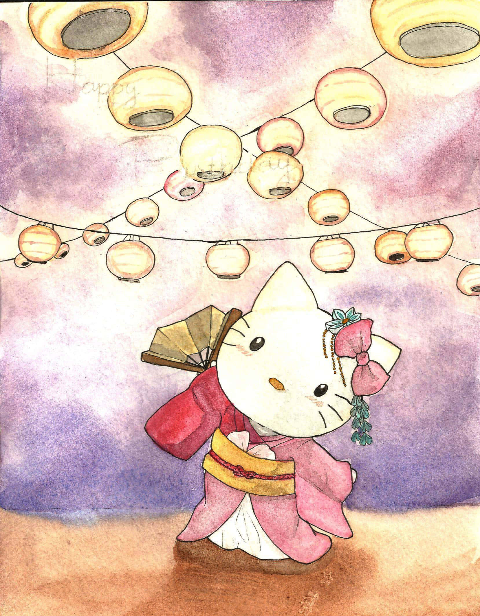 Hello Kitty 繪畫 Sanrio 頭像 壁紙