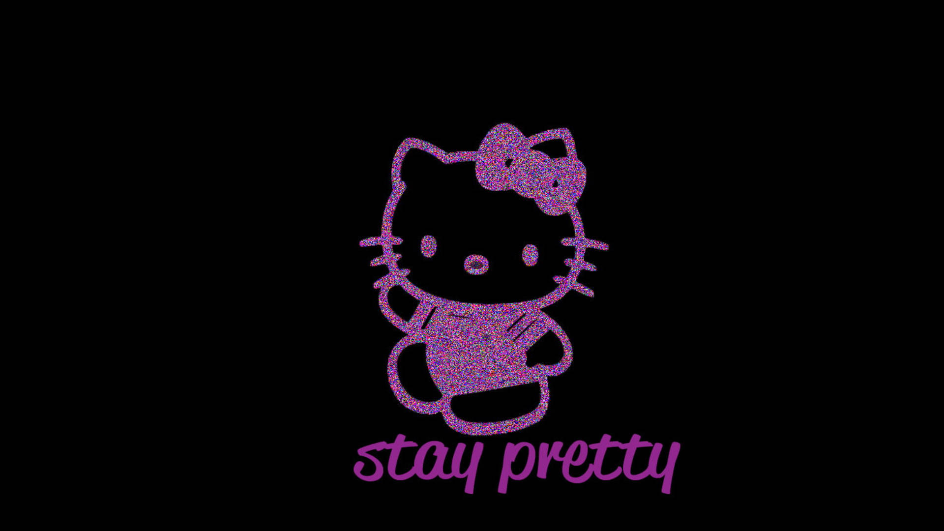 保持美丽黑色Hello Kitty 壁紙