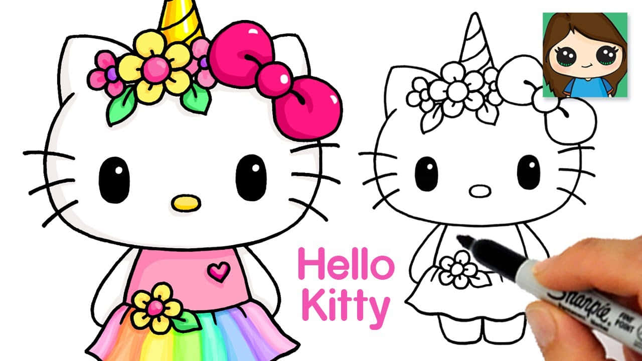 一个开心的Hello Kitty向你打招呼！ 壁紙