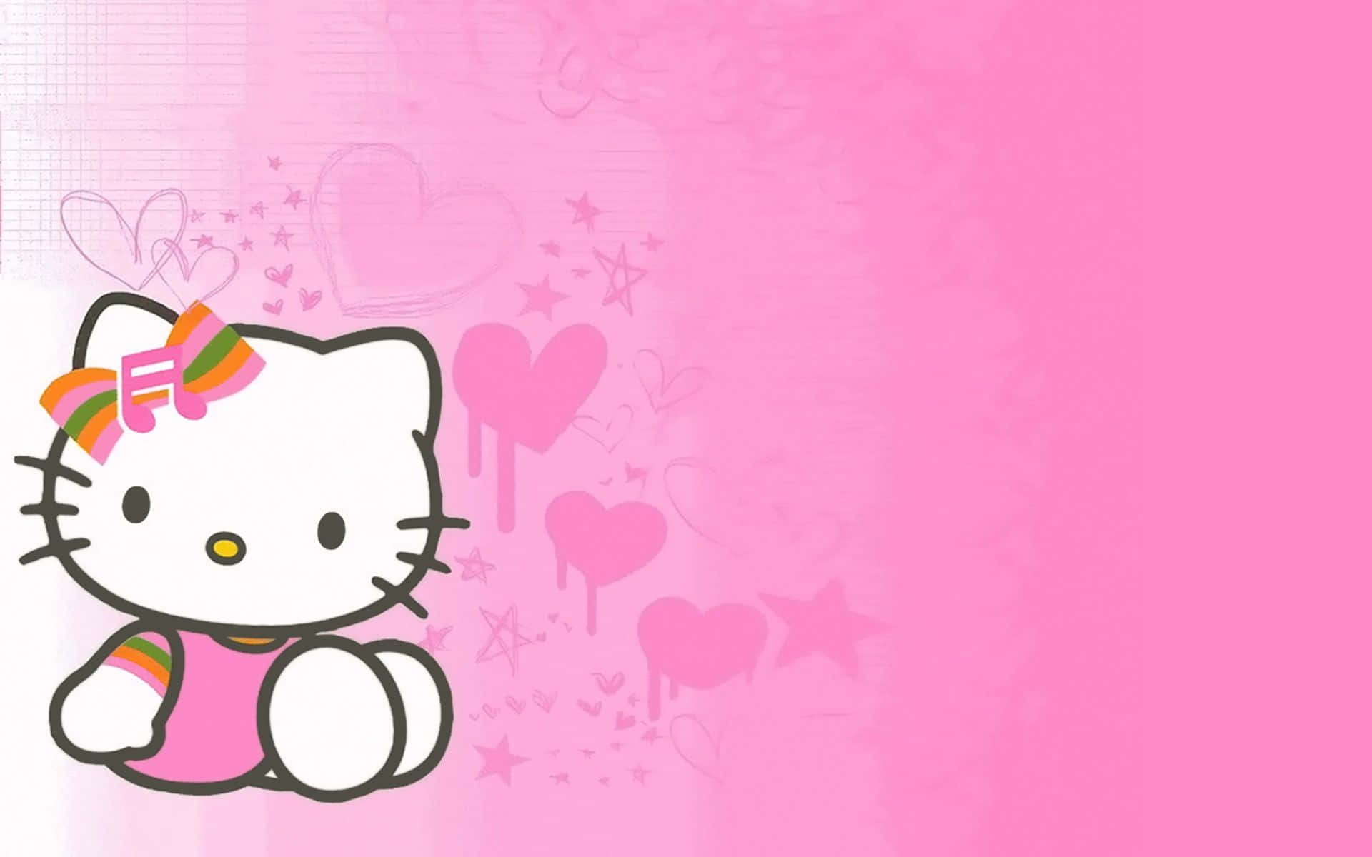 Hello Kitty 粉色美學背景 壁紙