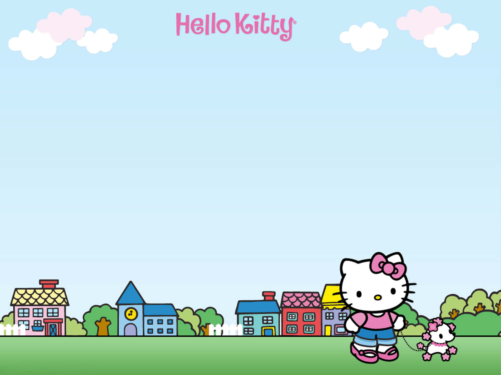 Hello Kitty 田野背景 壁紙