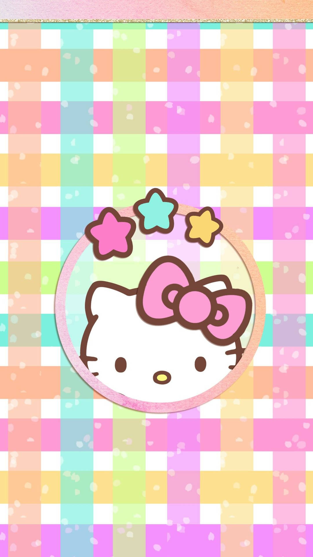 Hello Kitty 卡哇伊編織粉彩桌布 — 卡哇伊 壁紙