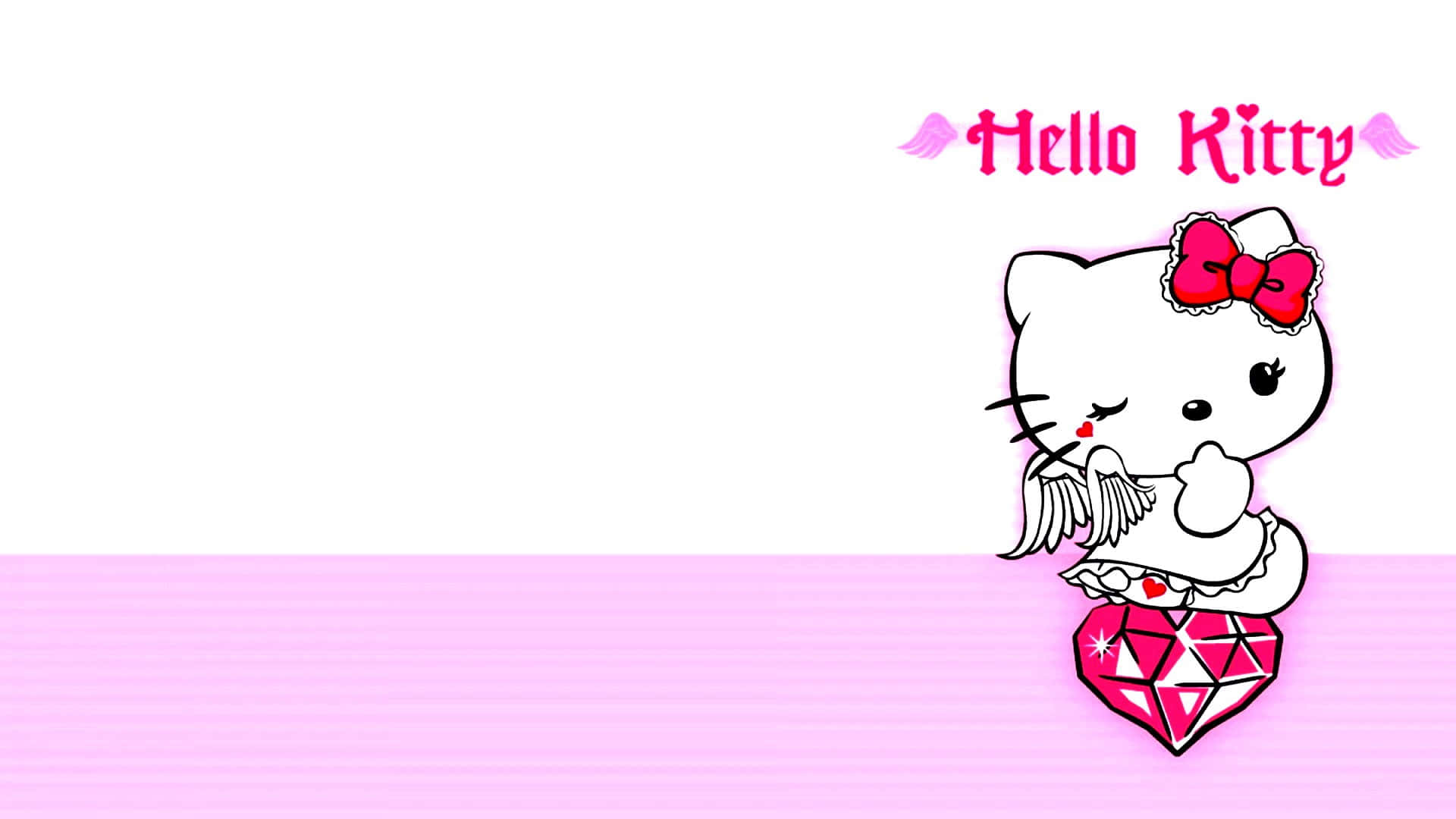 Hello Kitty 天使翅膀背景 壁紙