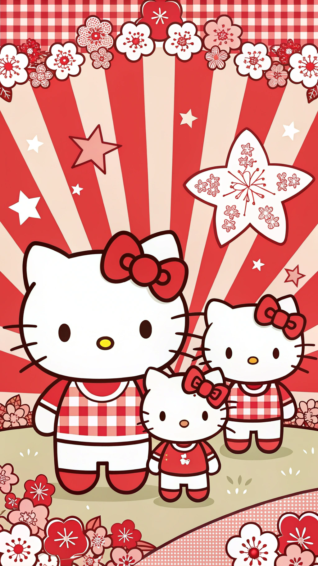 Hello Kitty 家族的爆炸性風格 壁紙