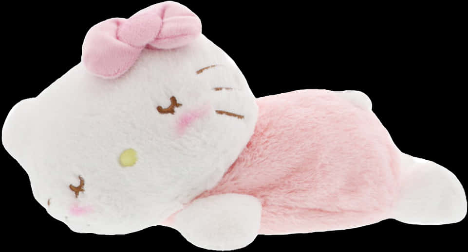 Hello Kitty 玩偶躺臥 壁紙