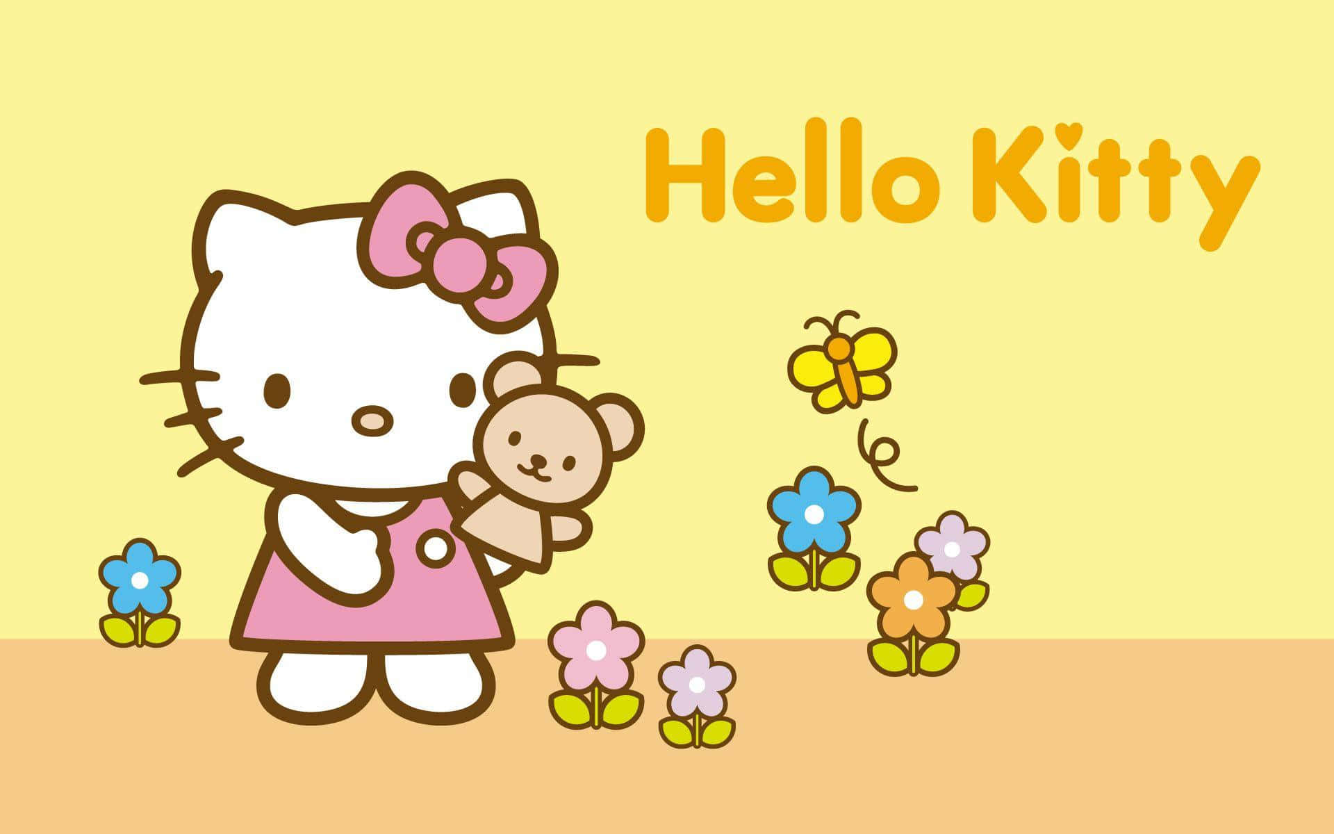 Hello Kitty 筆記型電腦花園 壁紙