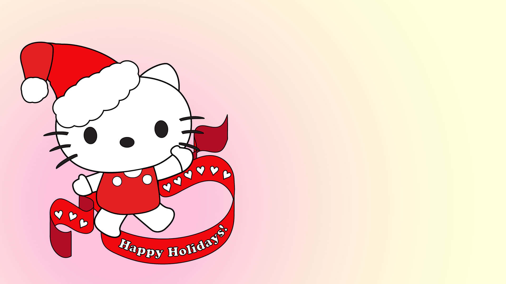 Hello Kitty 聖誕快樂海報背景 壁紙