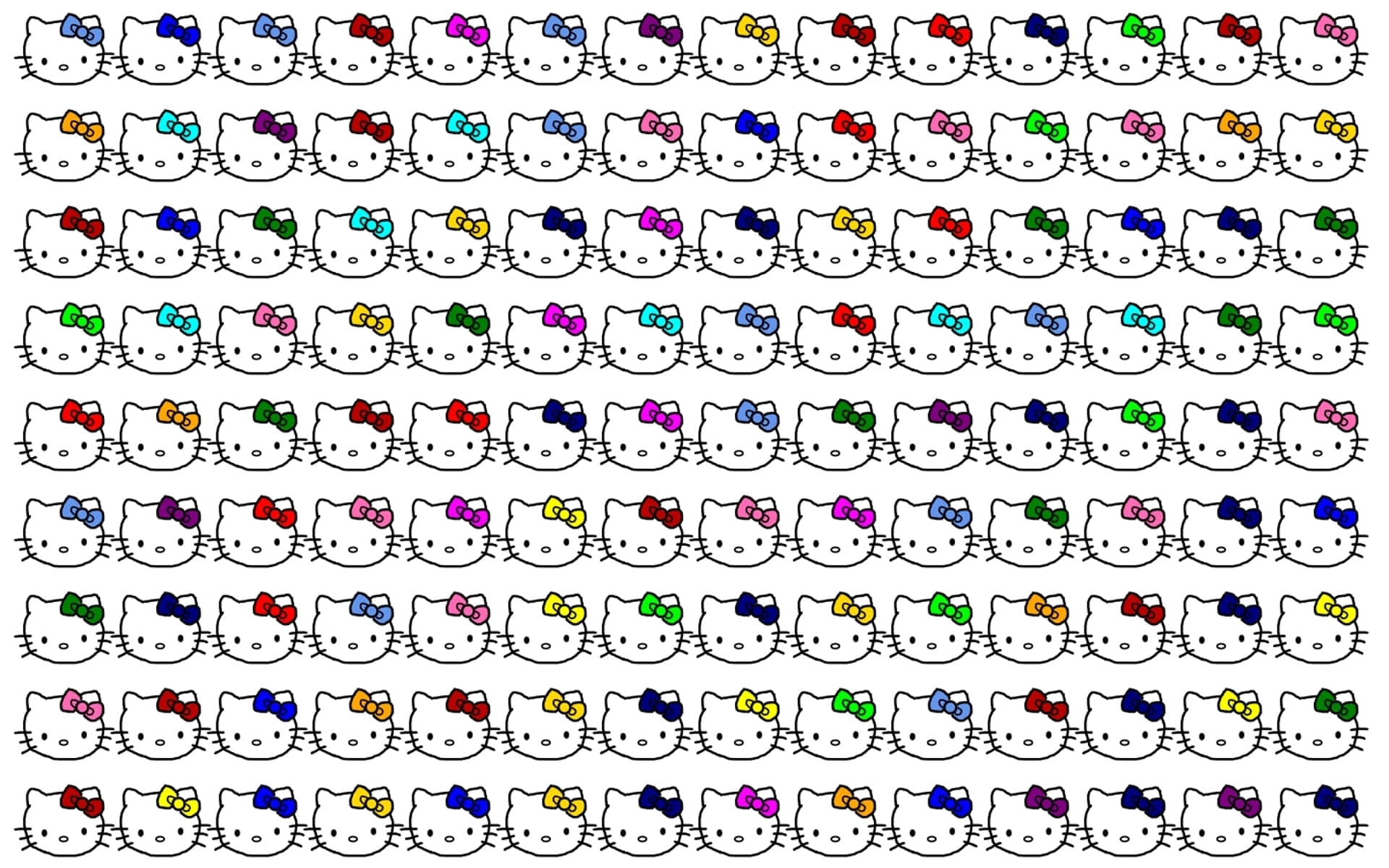 Hello Kitty 臉部圖案背景 壁紙