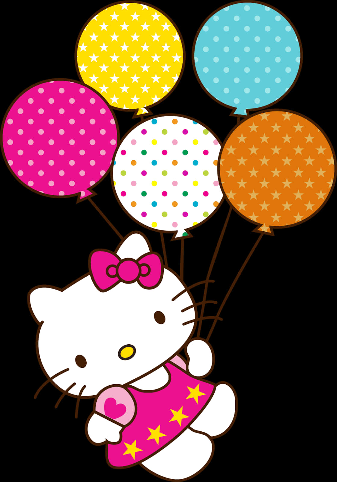 Hello Kitty 與氣球 壁紙