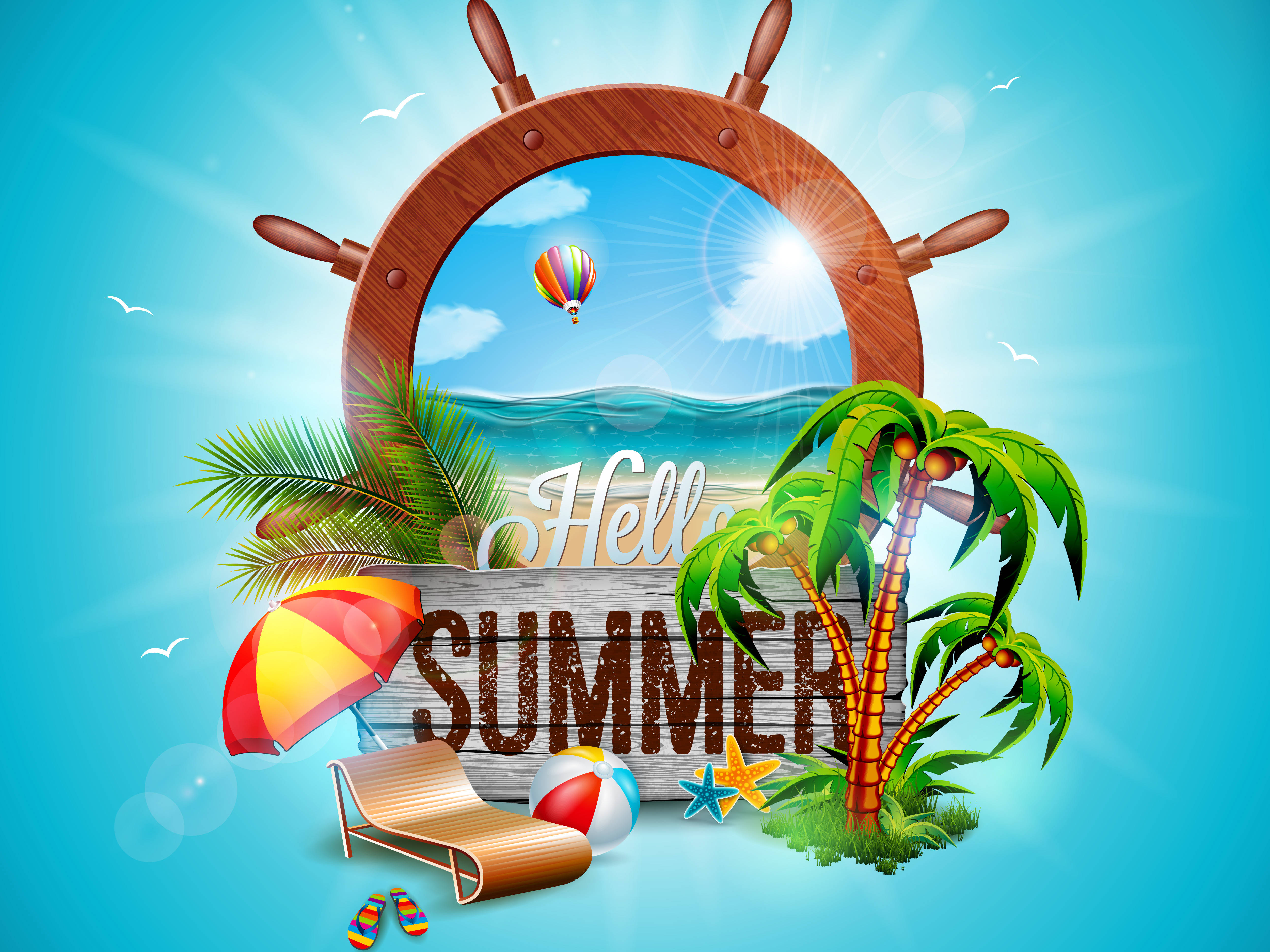 Hello Summer 桌面 壁紙