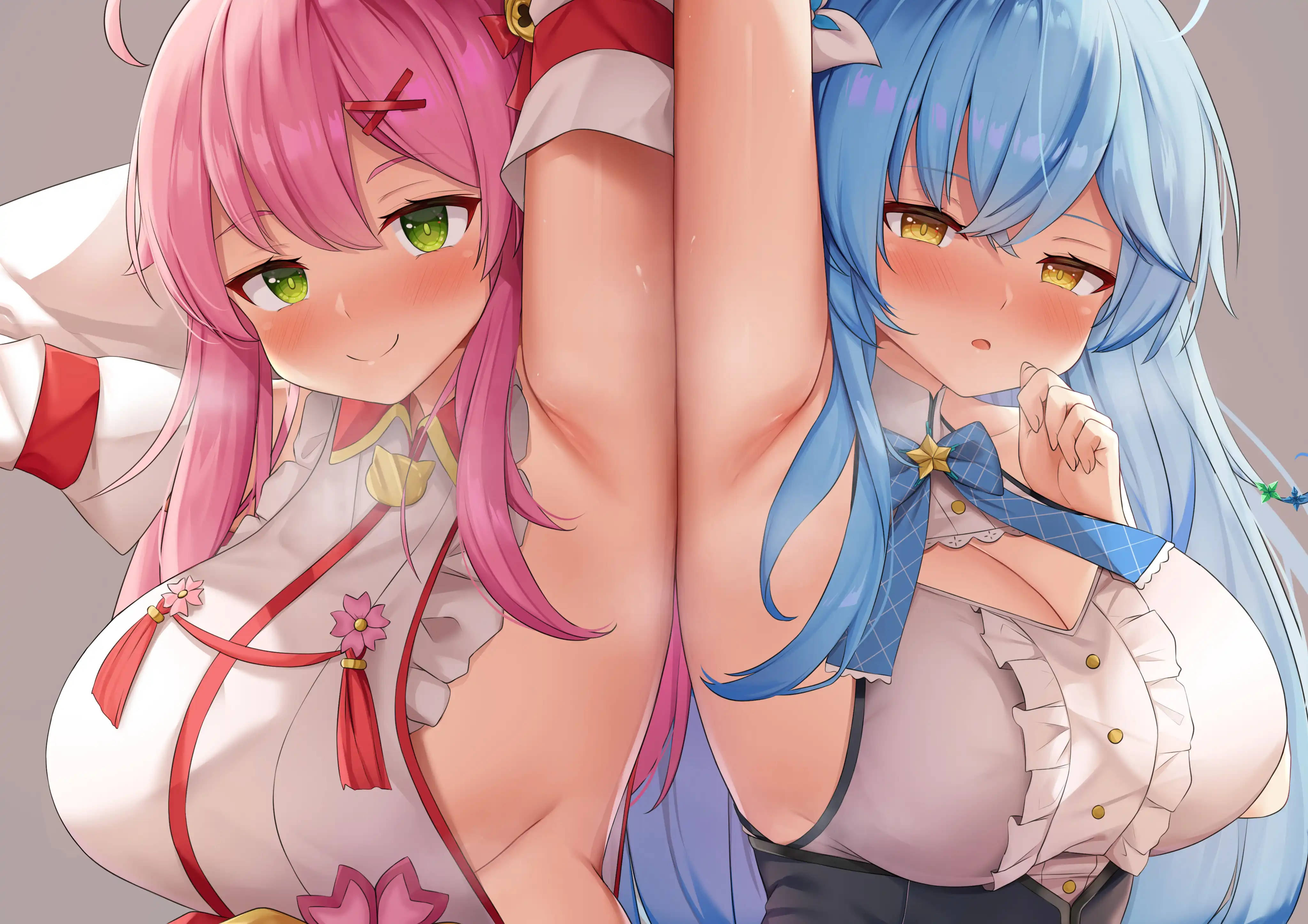 Hololive 女孩胸部與腋下 壁紙