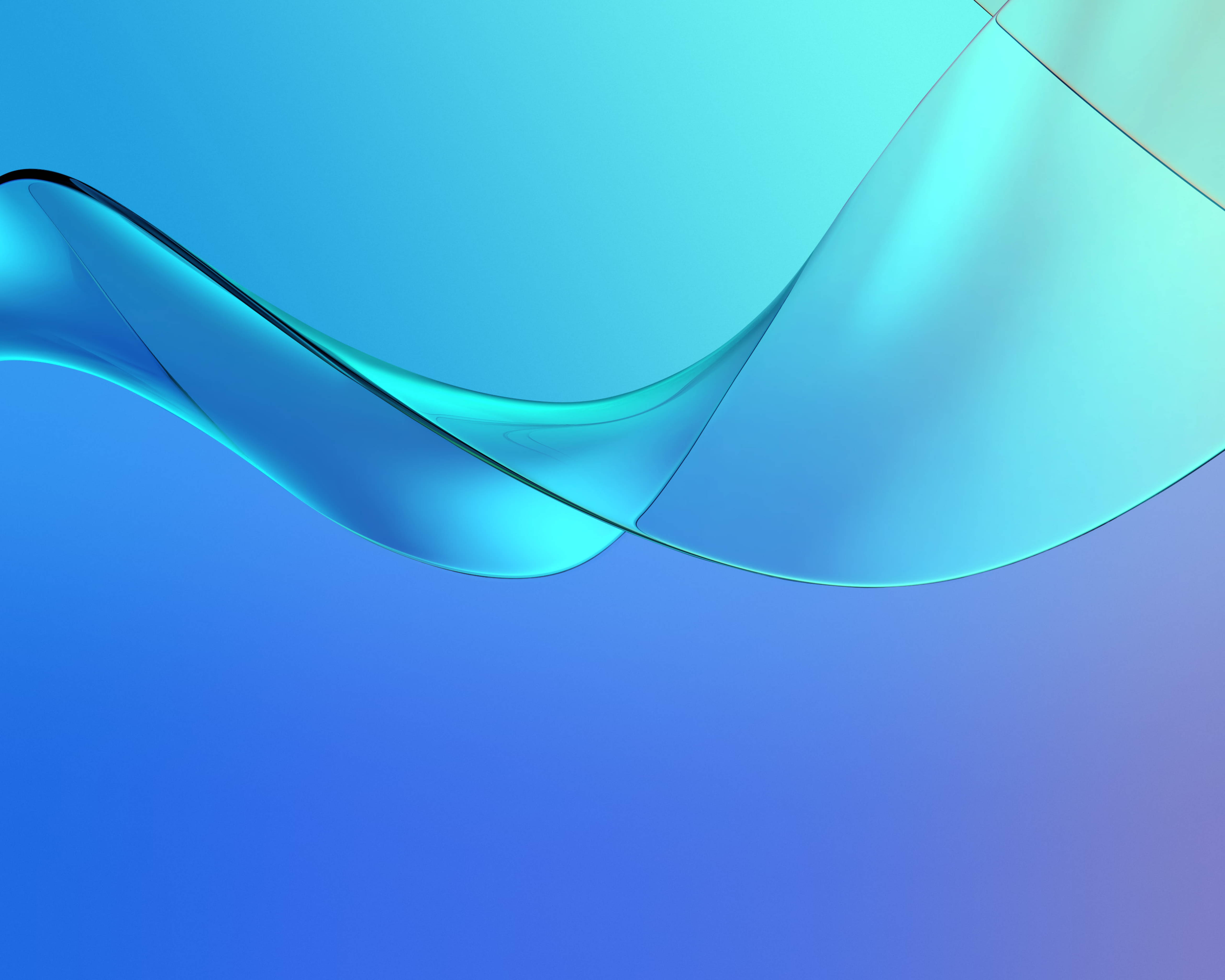 Huawei MediaPad M5 藍色曲線 壁紙