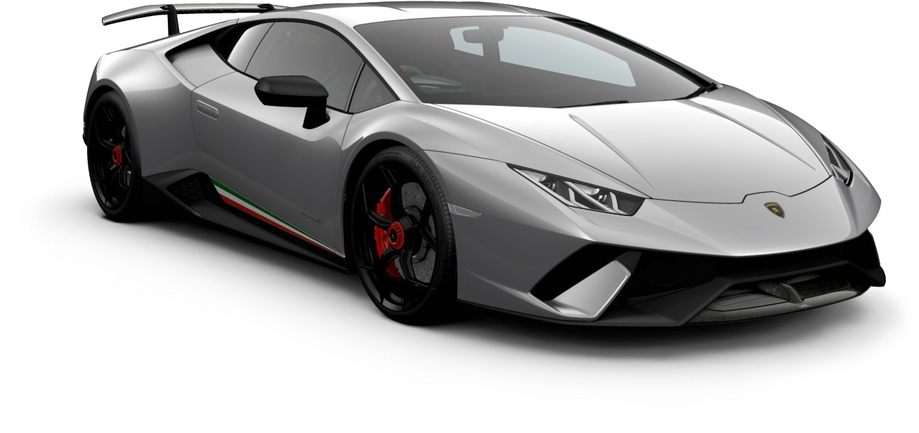 银色兰博基尼Huracan Evo侧视图 壁紙