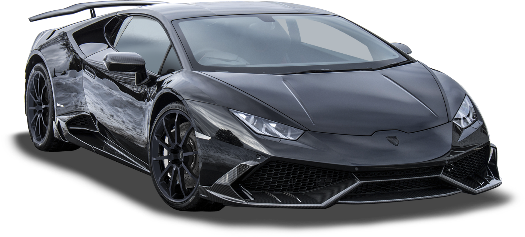 黑色蓝宝坚尼Huracan Evo侧面视角 壁紙