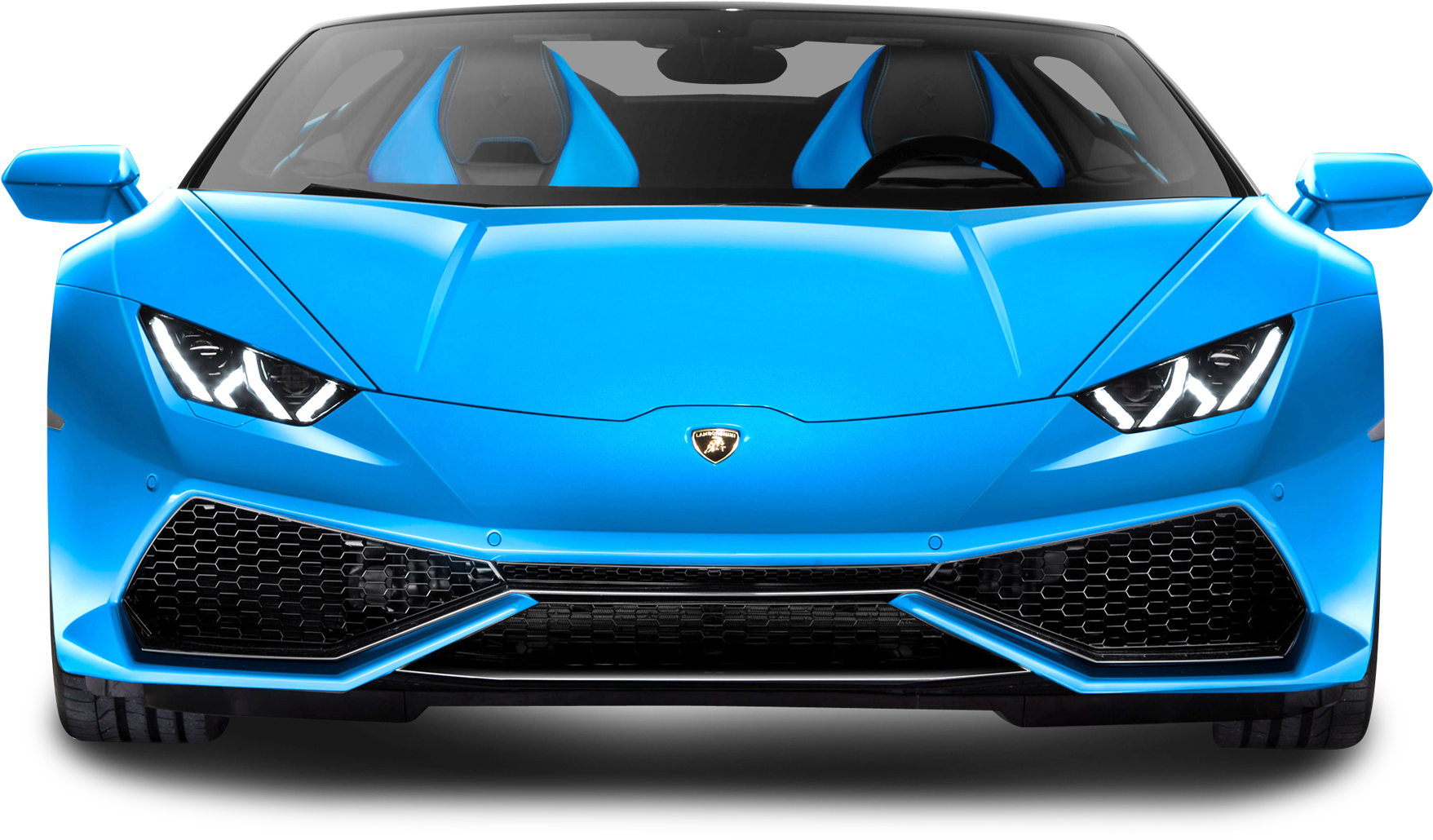 蓝色蓝宝坚尼Huracan Evo正面视角 壁紙