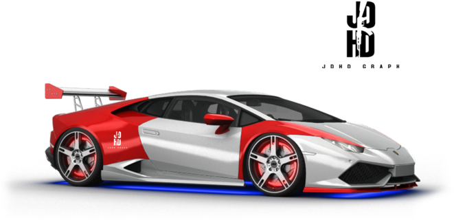 紅白藍寶堅尼 Huracan 賽車版 壁紙