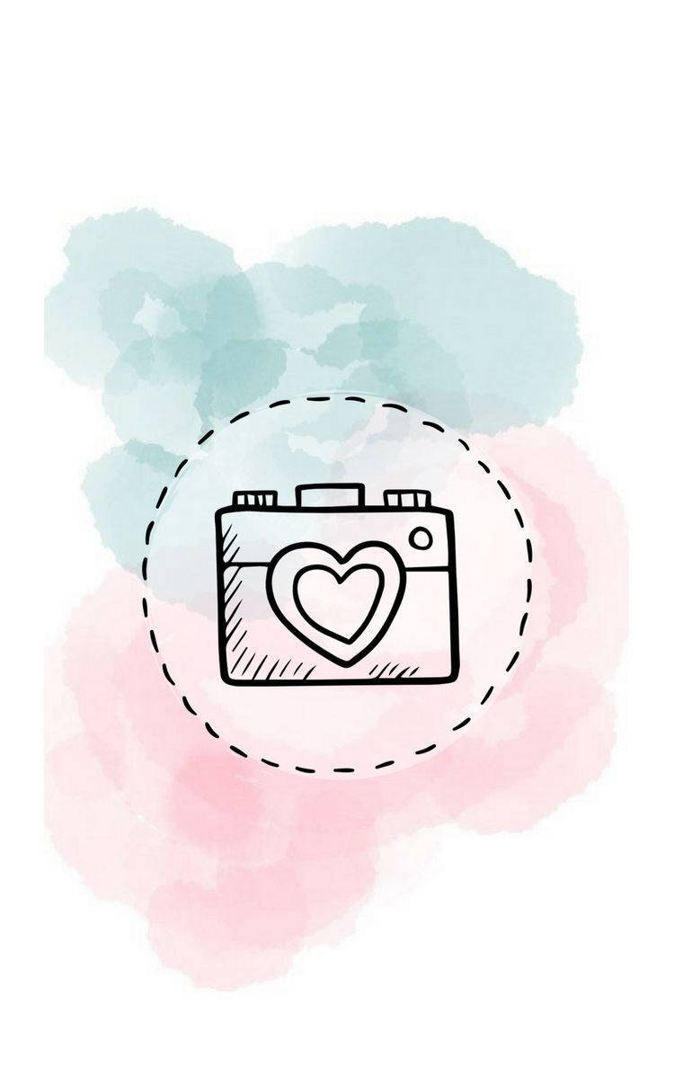 Instagram限時動態相機圖示藝術桌布 壁紙
