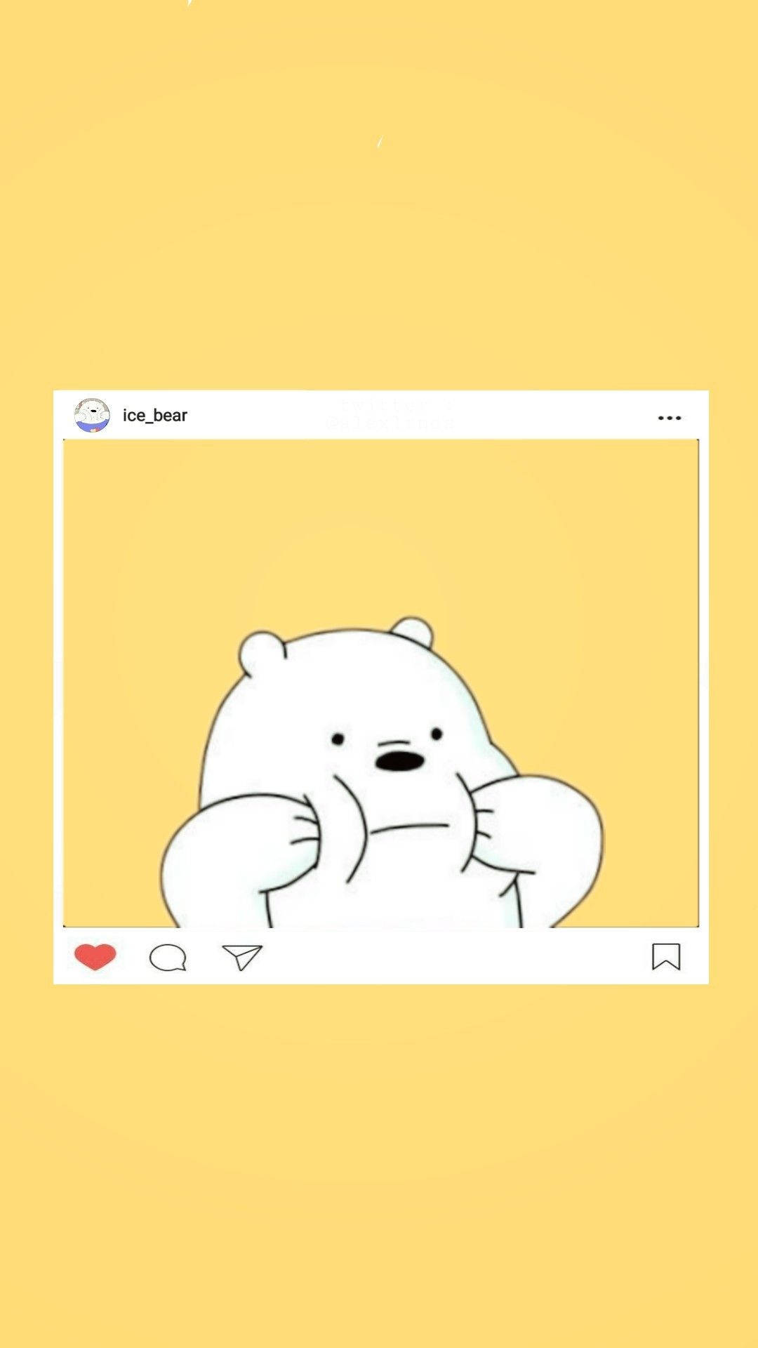 冰熊卡通Instagram風格貼文 壁紙