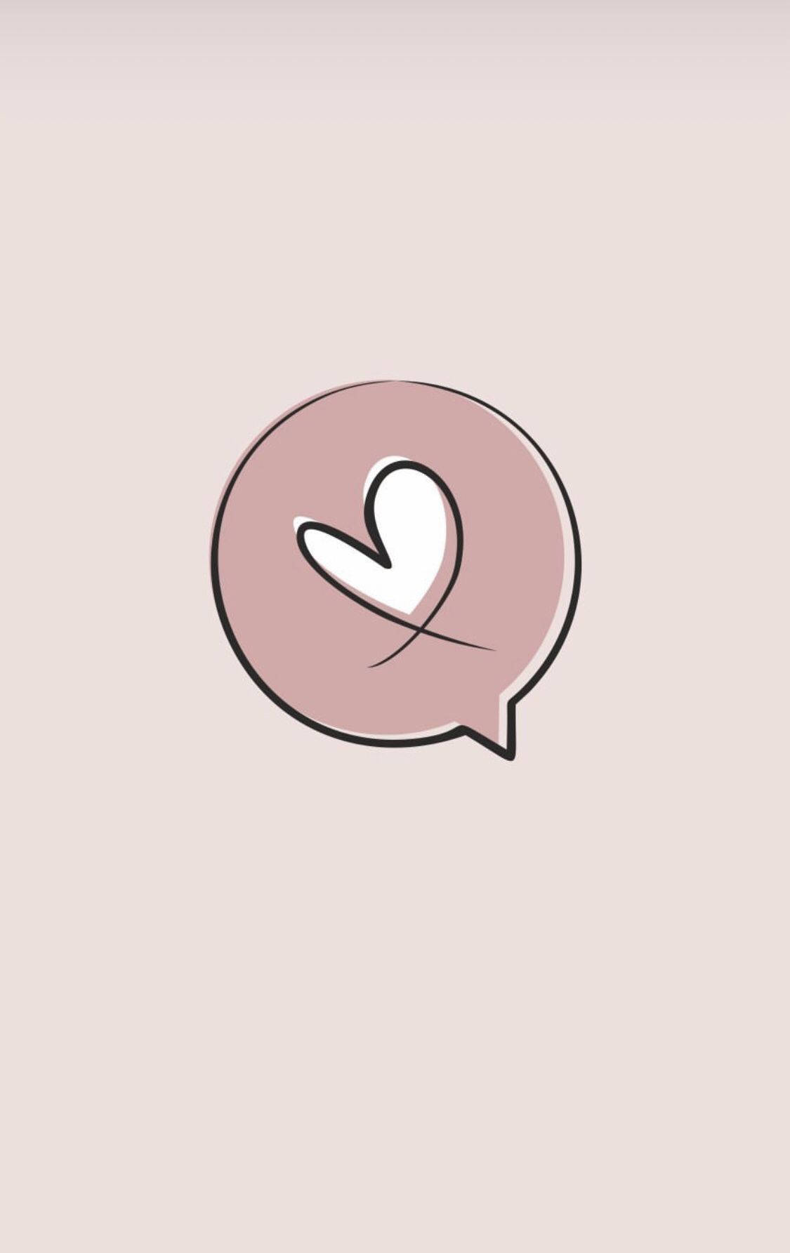 Instagram限時動態對話框愛心 壁紙