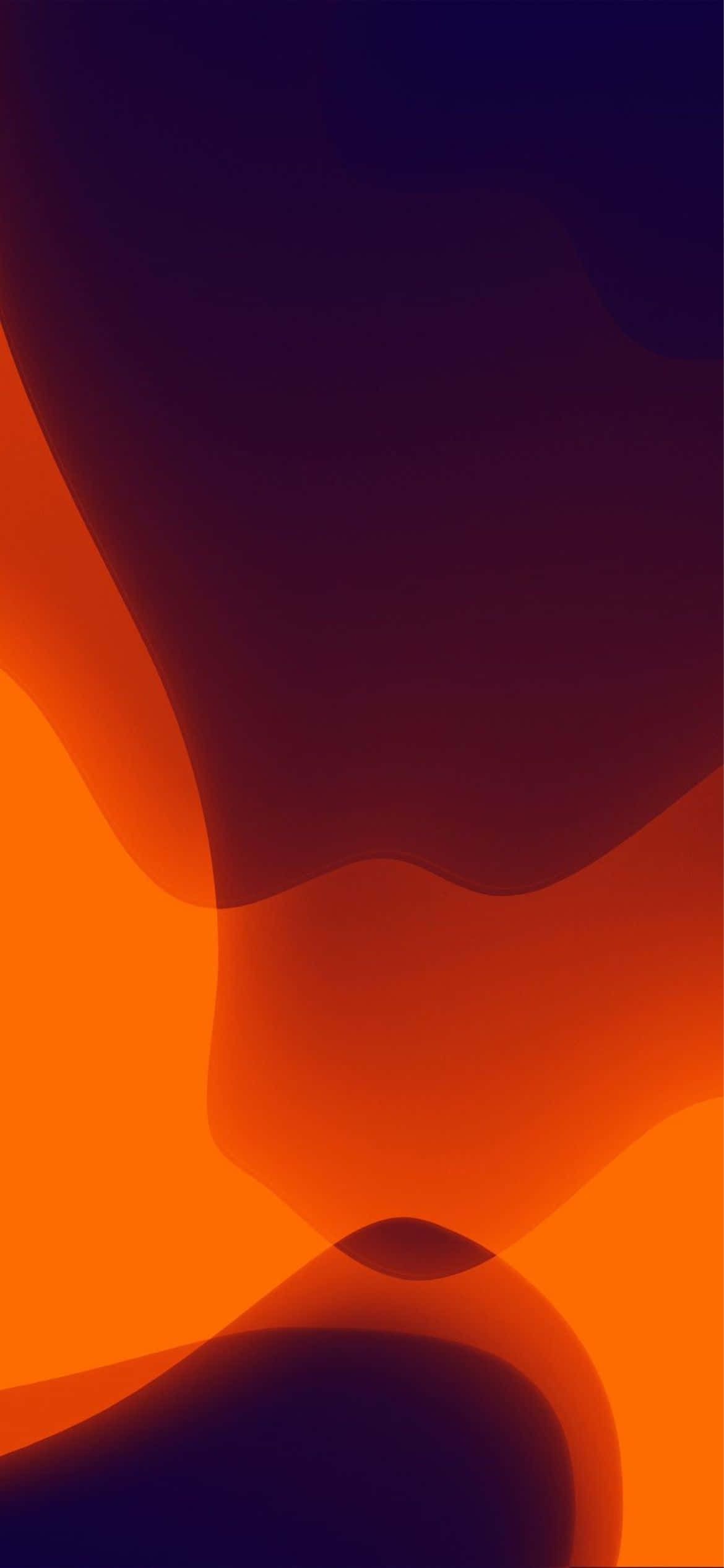 iOS 13 熾橘背景 壁紙