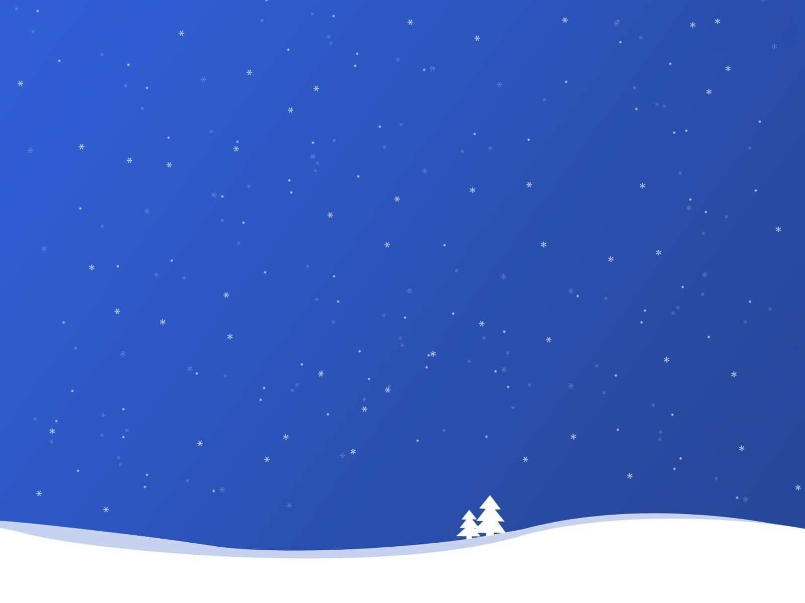 簡約聖誕夜雪景iPad桌布 壁紙