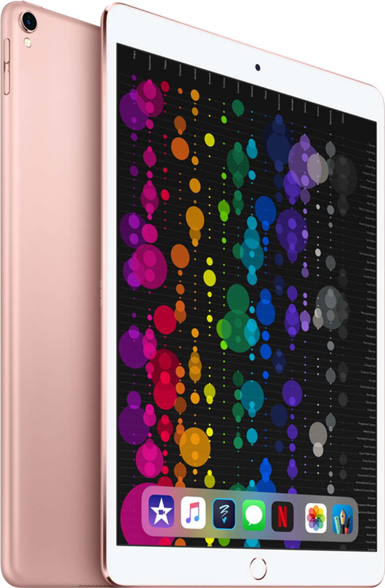 玫瑰金iPad Pro搭配缤纷显示屏 壁紙