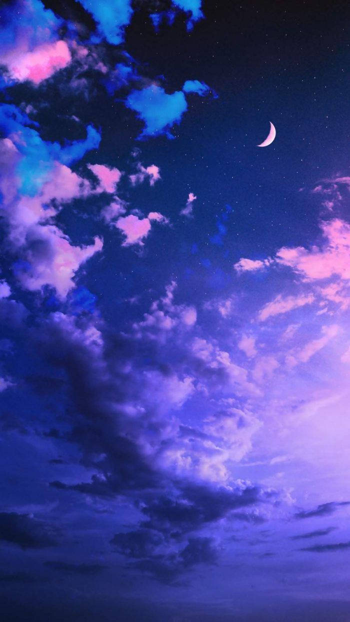 iPhone 12 Pro 紫色天空 壁紙