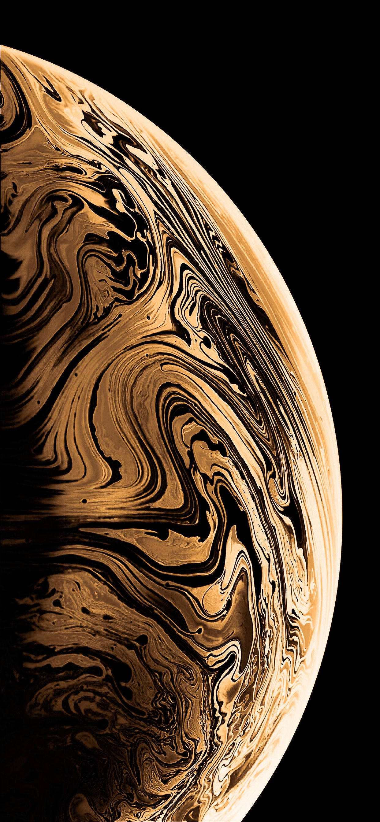 金色星球iPhone 12 Pro Max壁纸 壁紙
