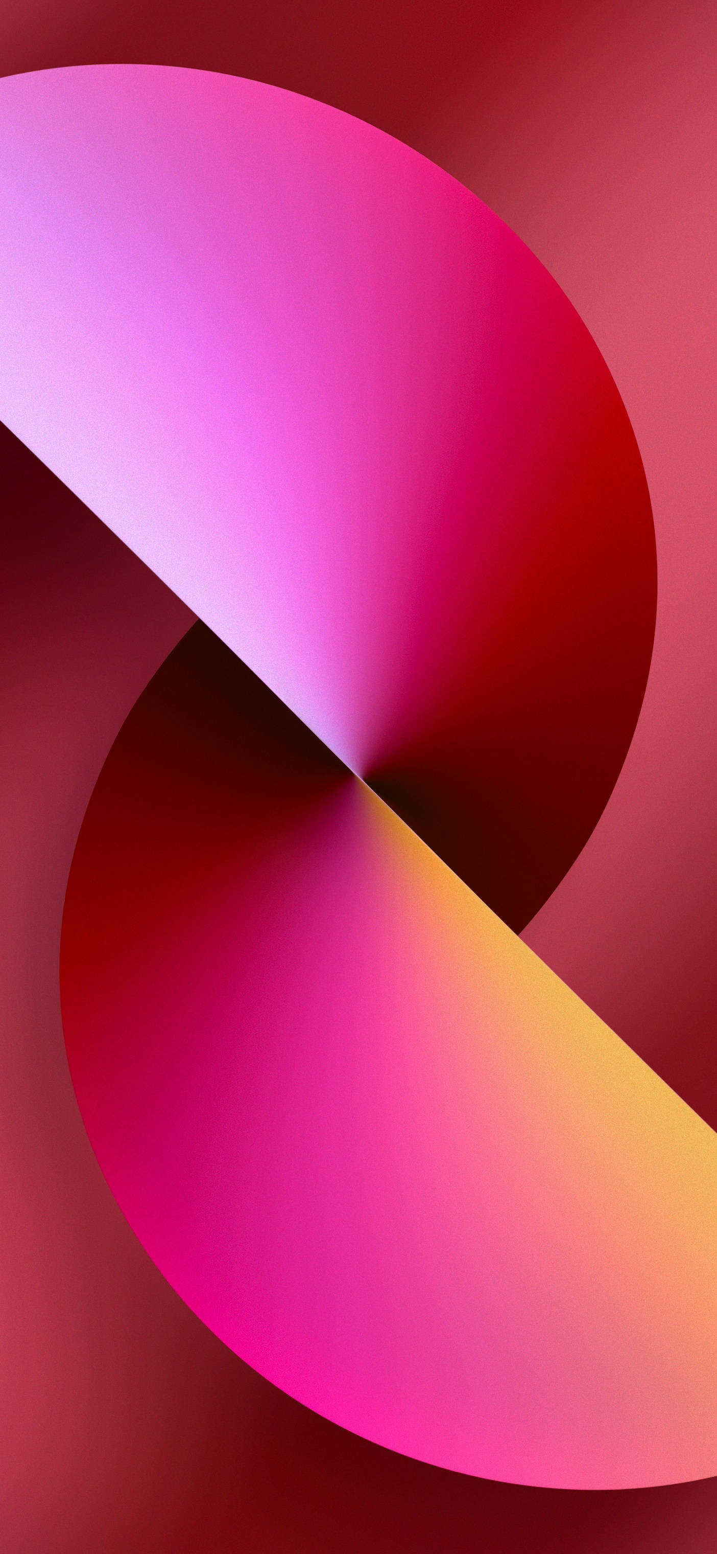 iPhone 13 淺紅圓圈 壁紙