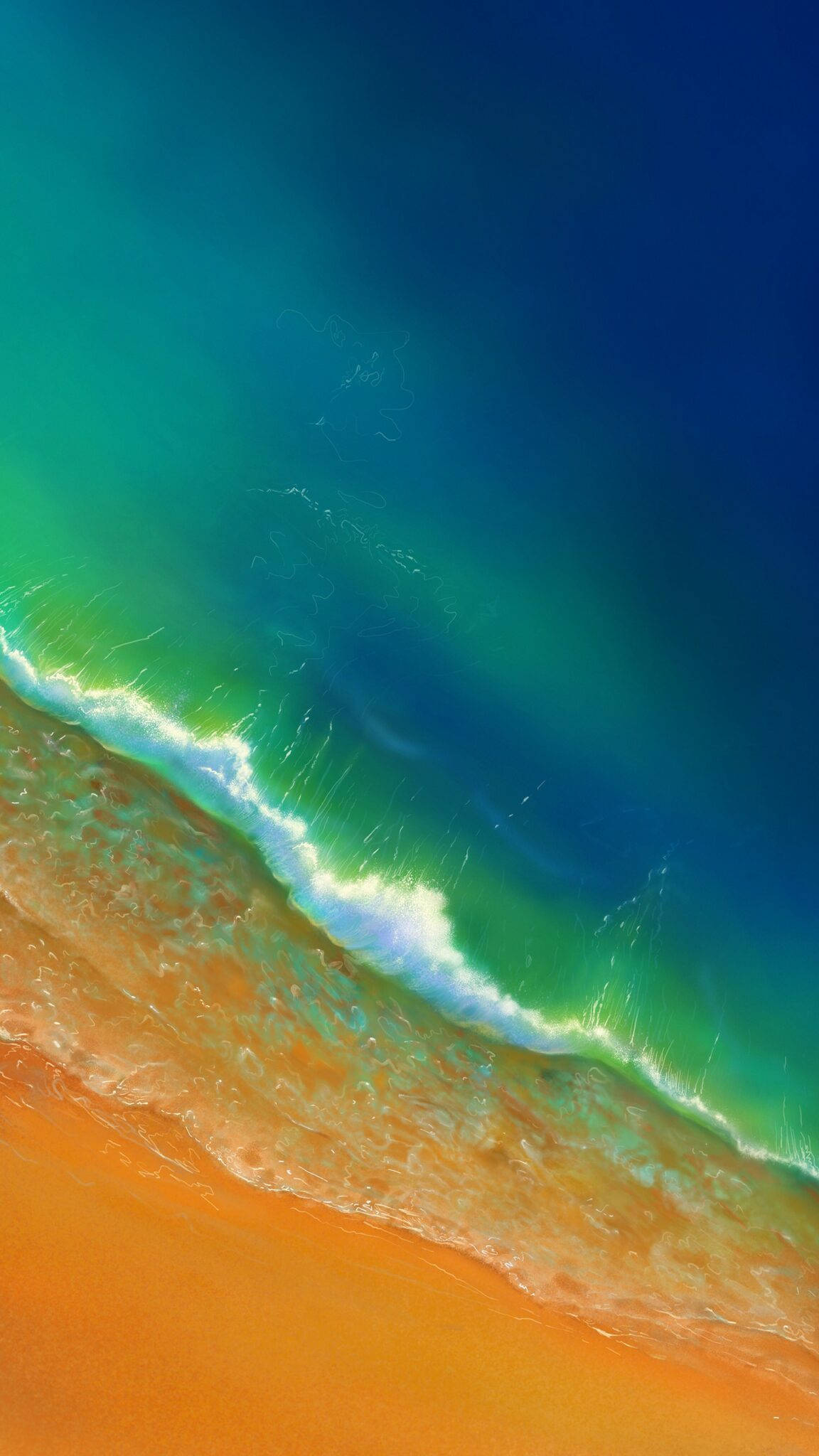 iPhone 14 綠色海岸 壁紙
